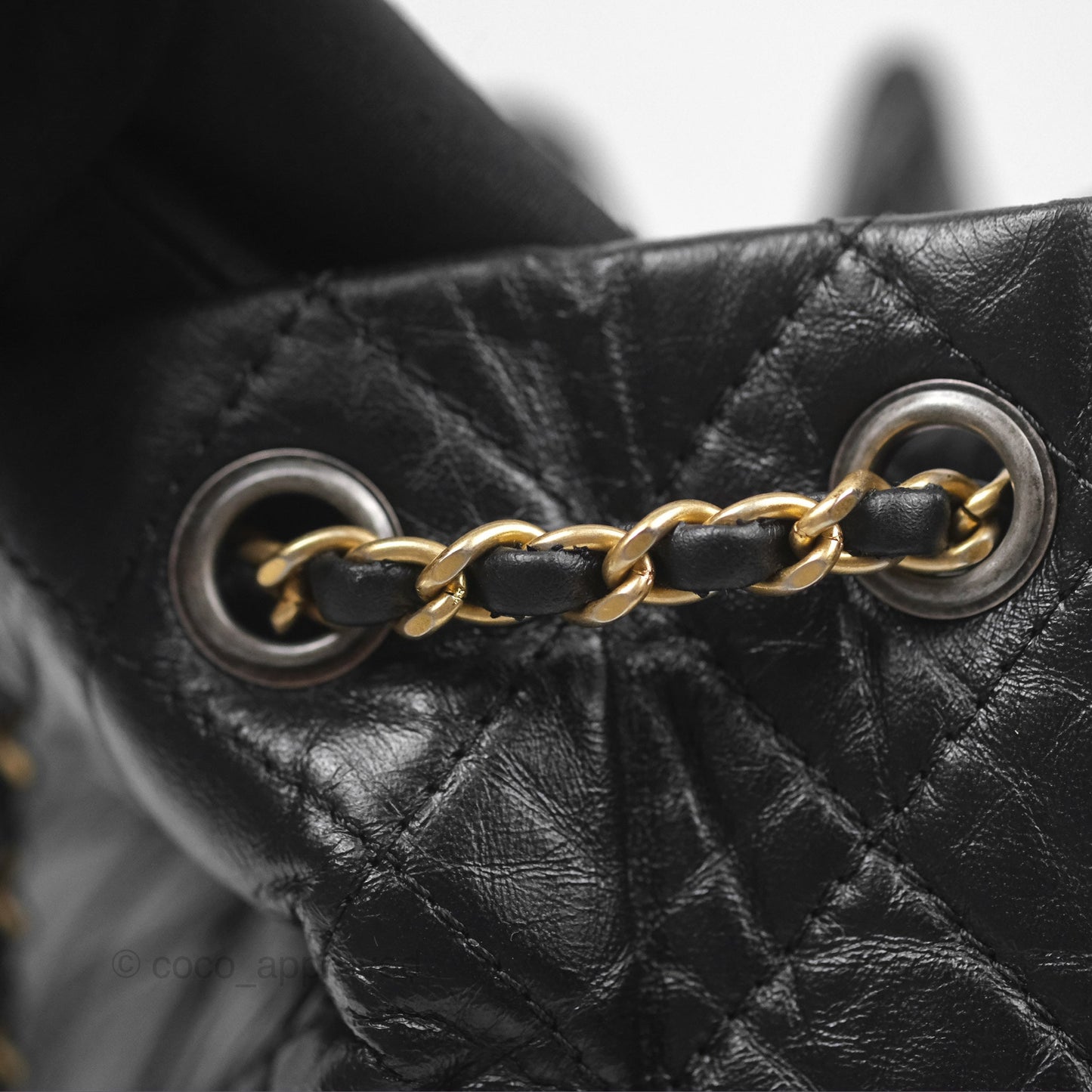 Chanel Small Gabrielle Backpack Black Aged Calfskin