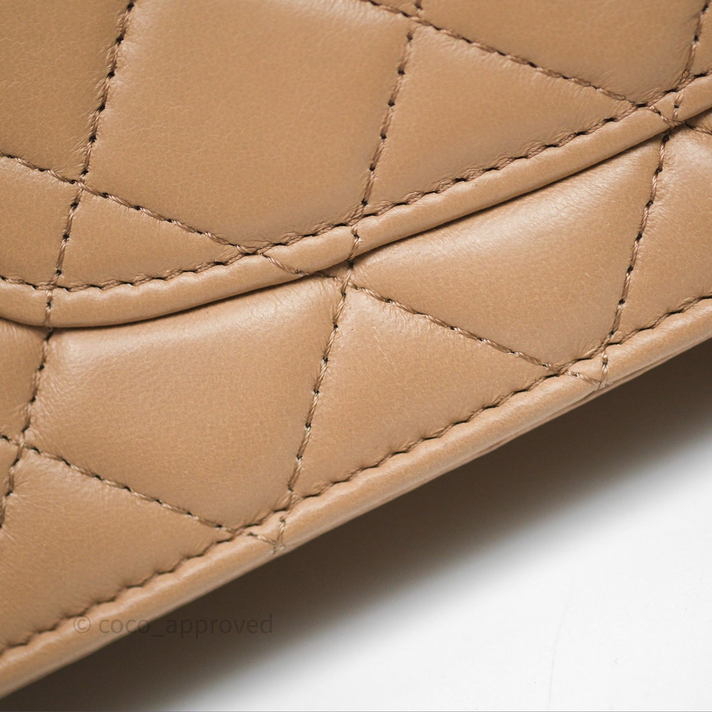 Chanel All Slide Wallet on Chain WOC Adjustable Chain Quilted Beige Lambskin
