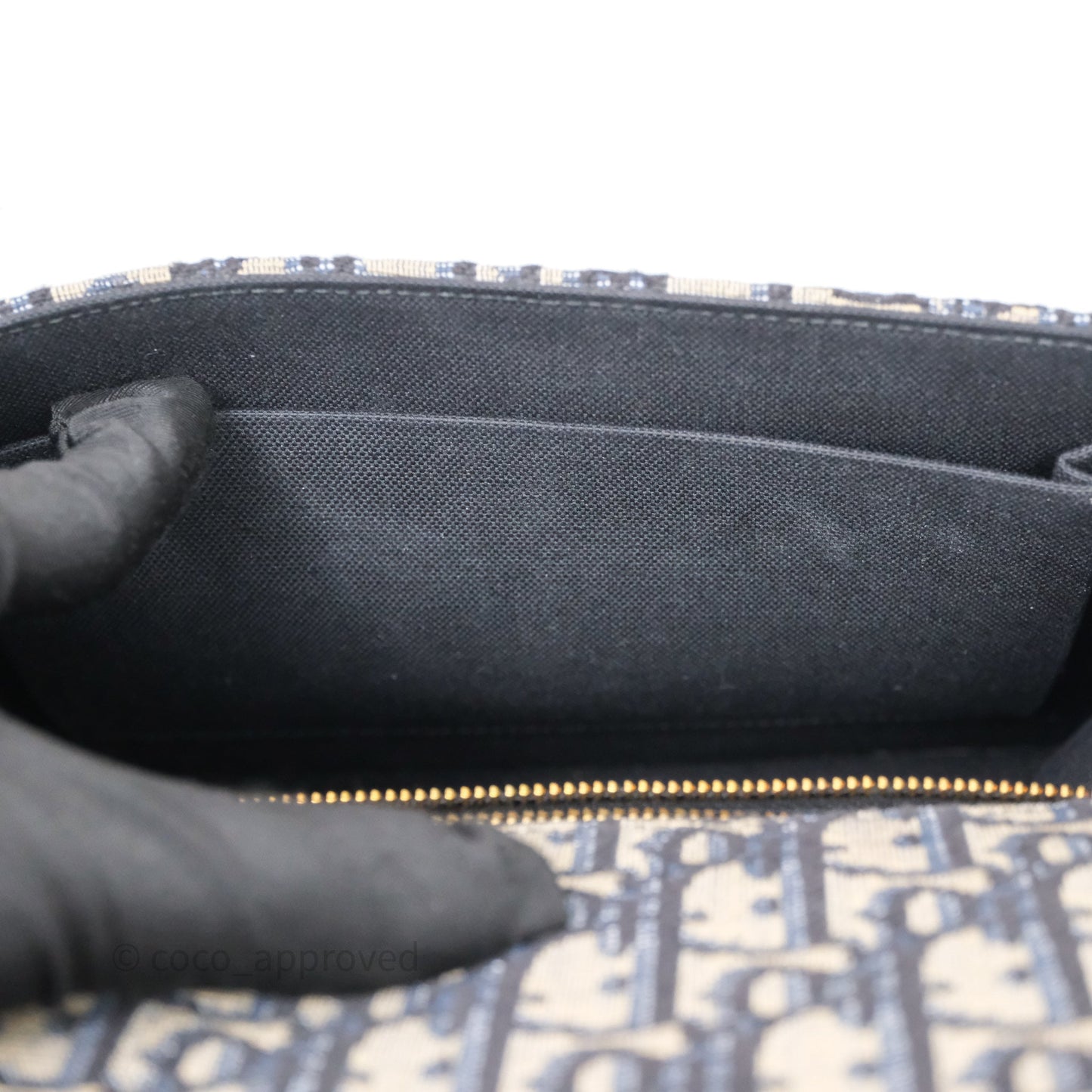 Christian Dior 30 Montaigne Bag Blue Dior Oblique Jacquard Dior