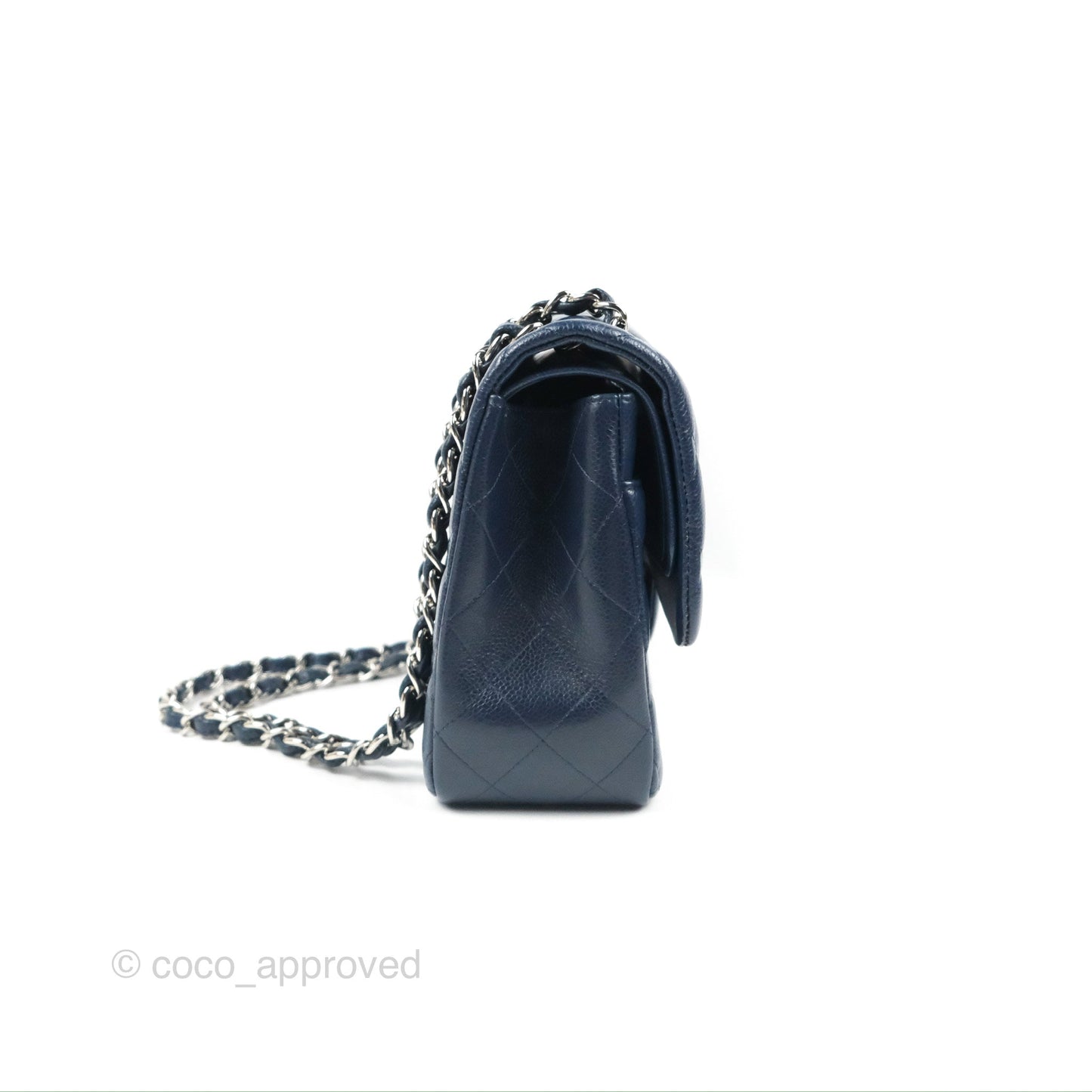 Chanel Jumbo Double Flap Navy Caviar Silver Hardware⁣⁣
