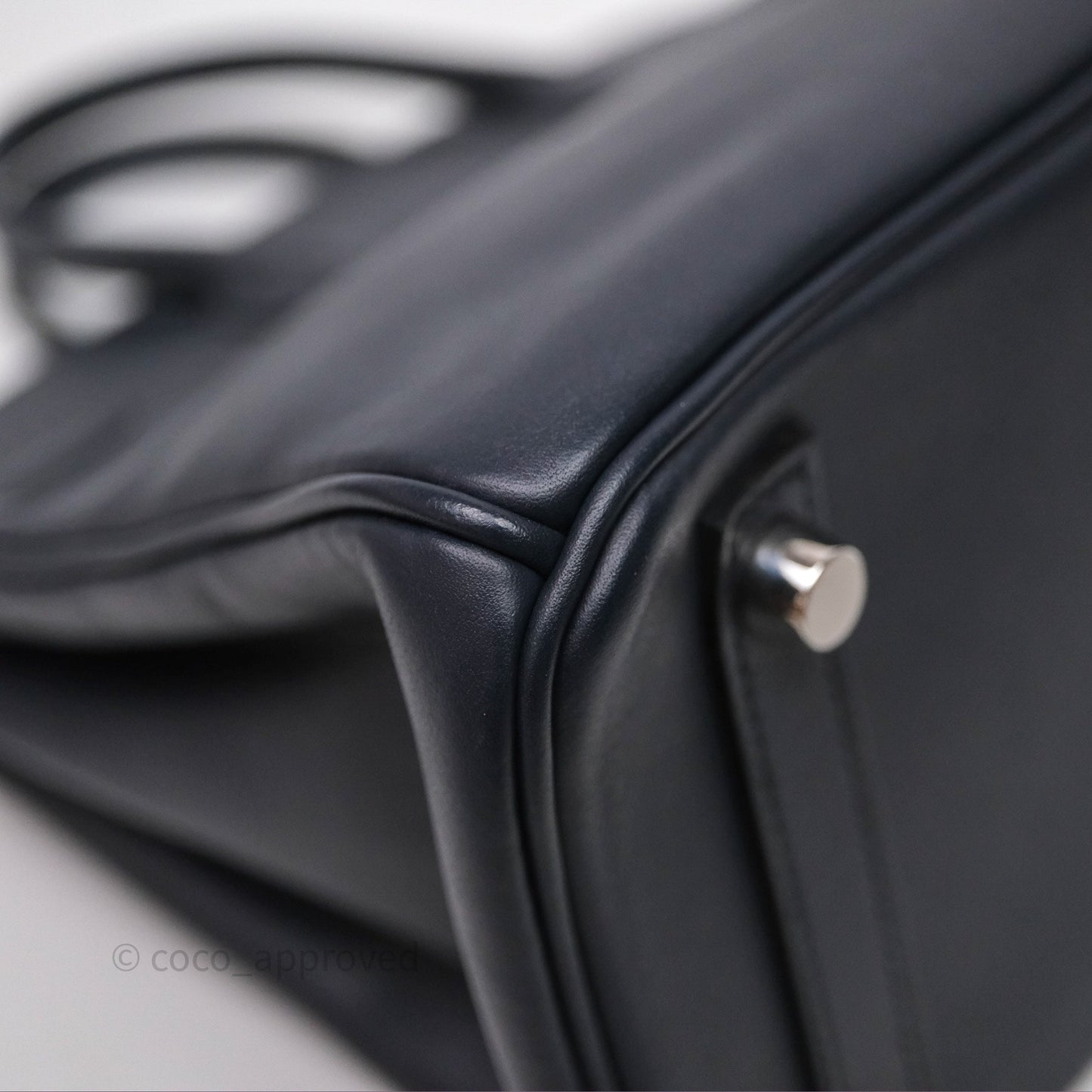 Hermes Birkin 25 Indigo Blue Swift Palladium Hardware