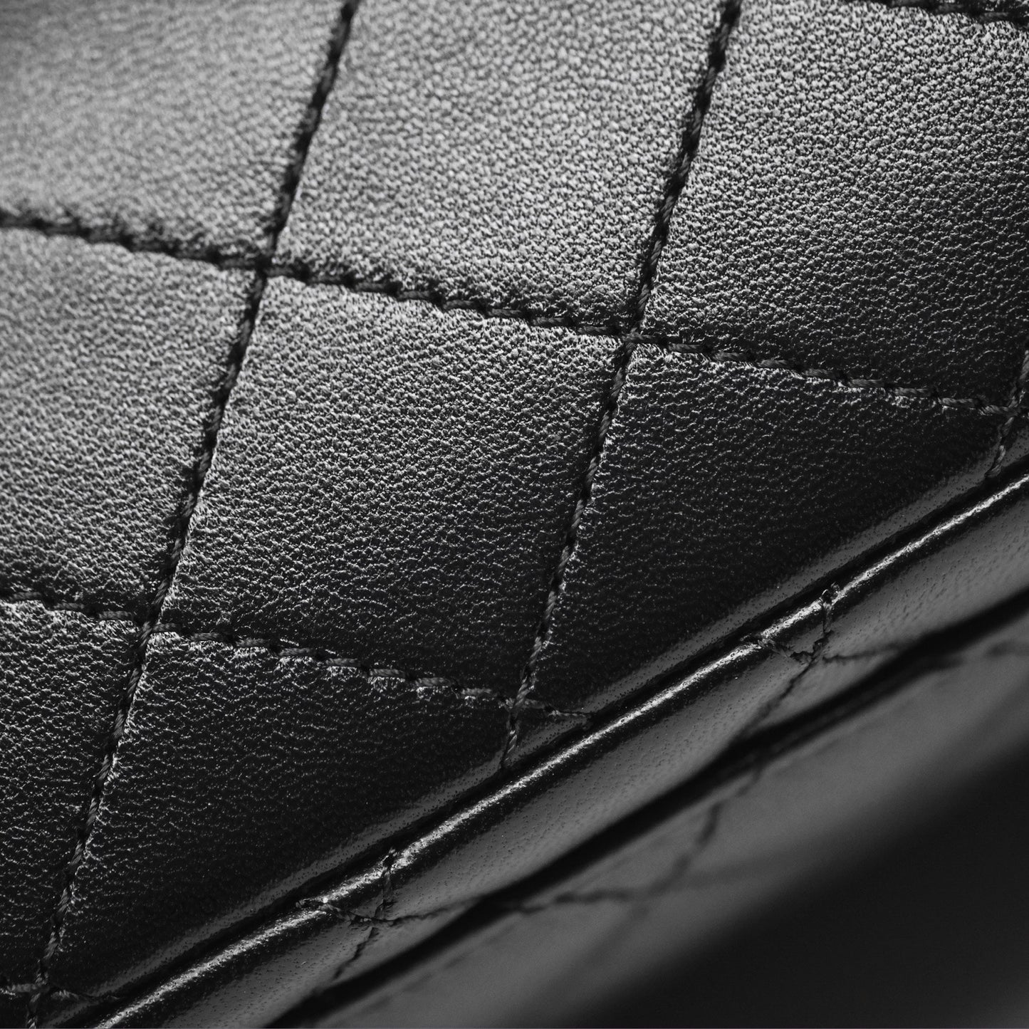 Chanel Pearl Crush Mini Square Quilted Black Lambskin Aged Gold Hardware