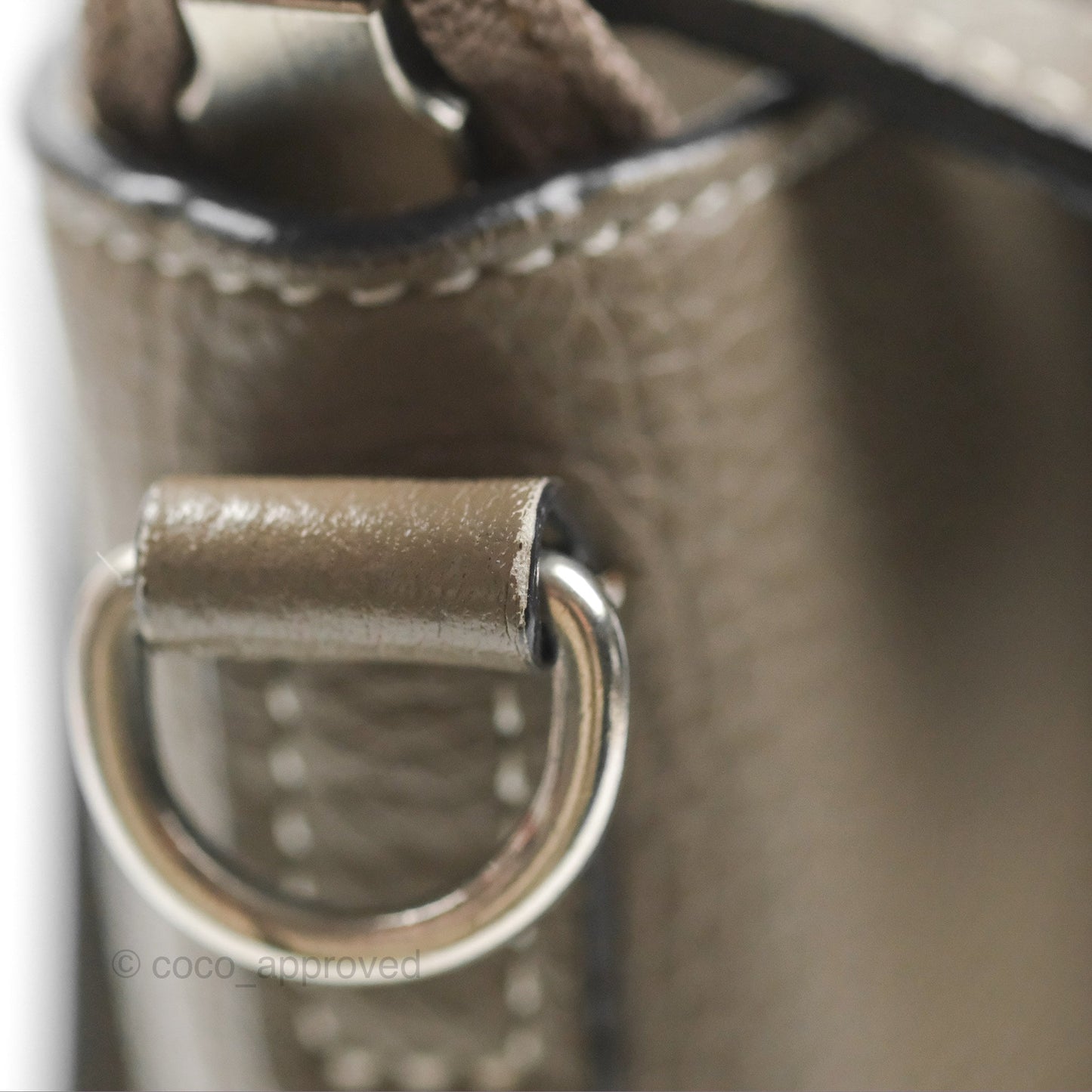 Celine Nano Luggage in Souris Drummed Calfskin