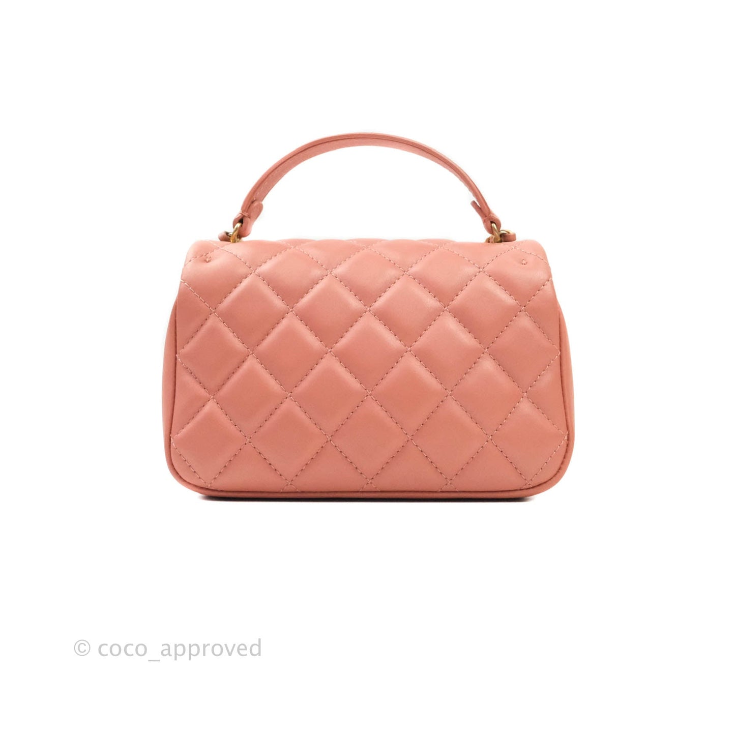 Chanel Day Trip Quilted Small Lambskin Pink Aged Gold Hardware
