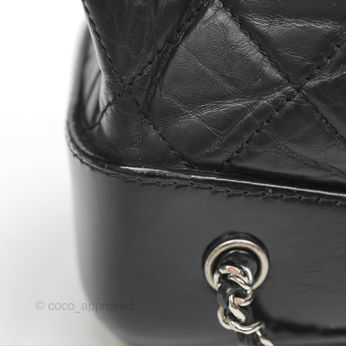 Chanel Small Gabrielle Backpack Black Aged Calfskin