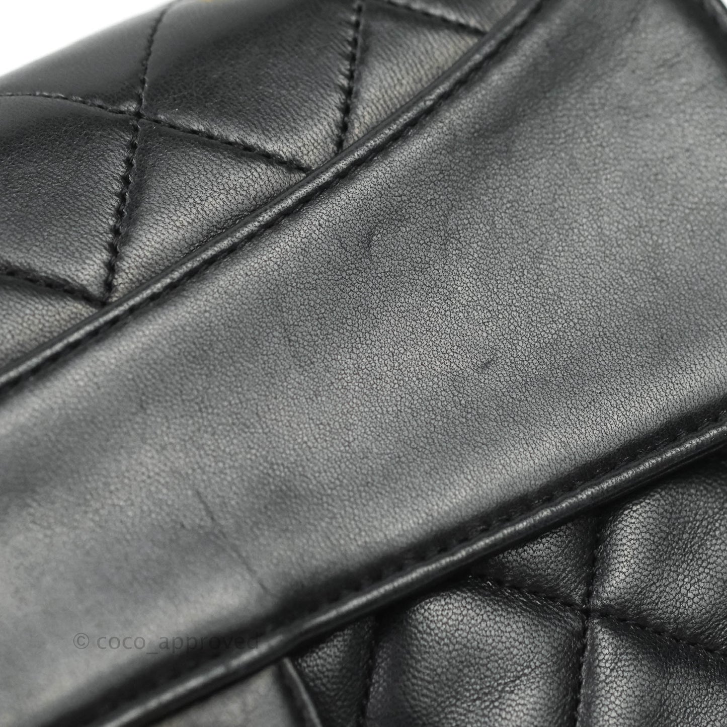 Chanel Vintage Flap Bag with Purse Pouch Black Lambskin 24K Gold Hardware