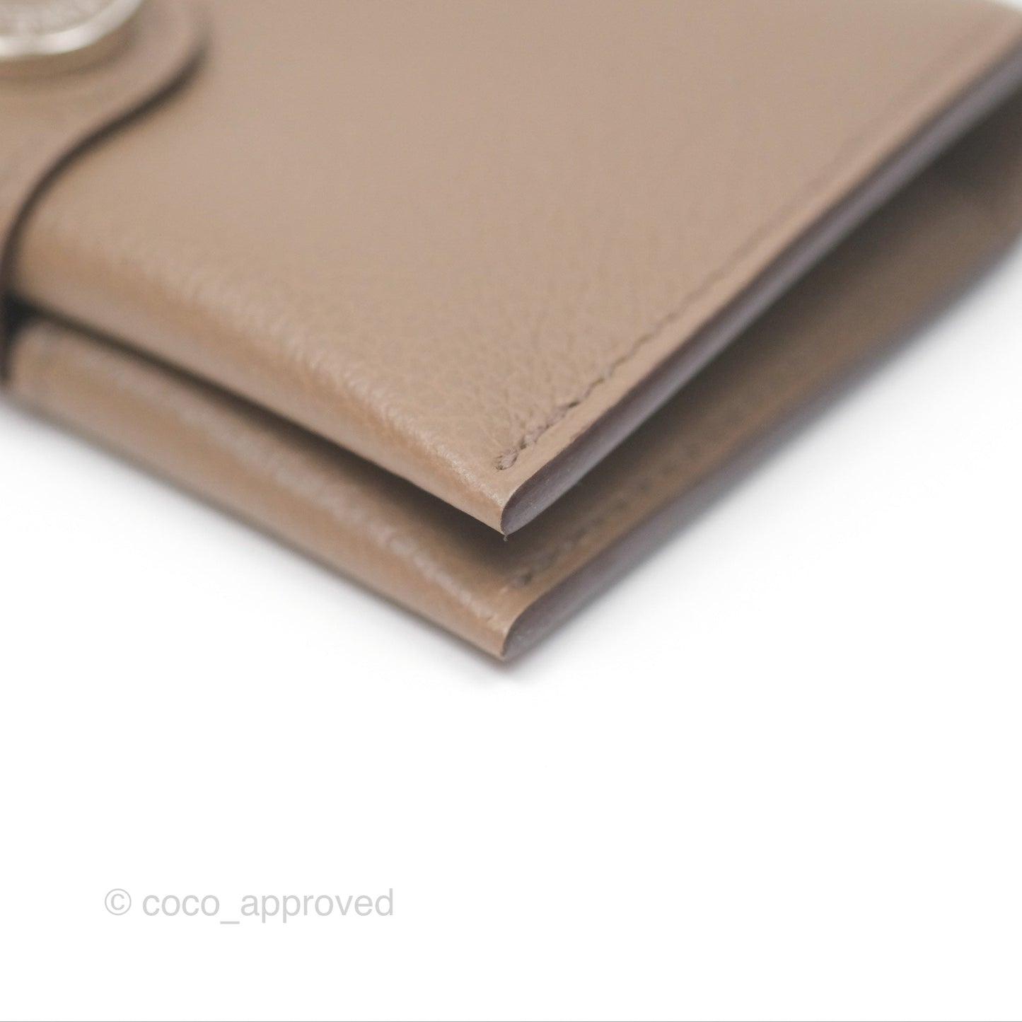 Hermès R.M.S Card Holder Etoupe Palladium Hardware