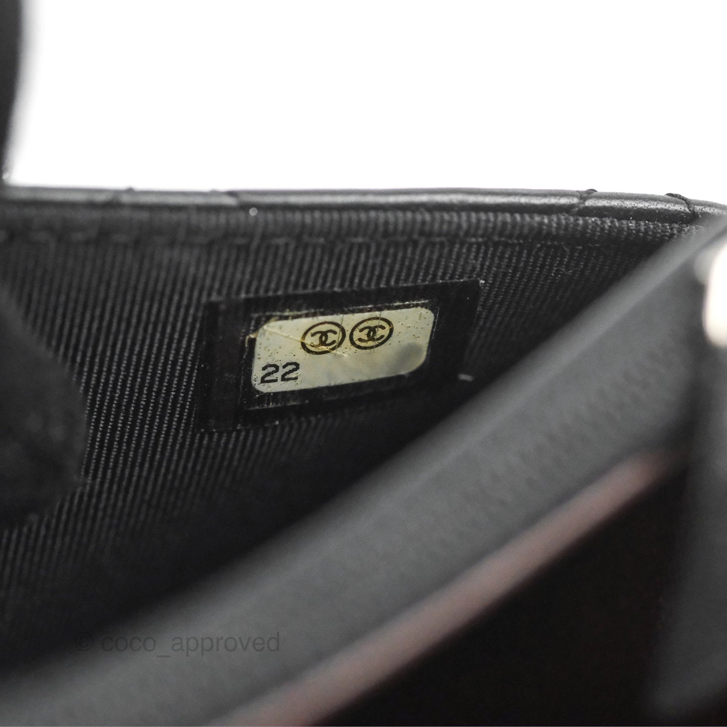 Chanel Quilted Classic Wallet On Chain WOC Black Lambskin Silver Hardware