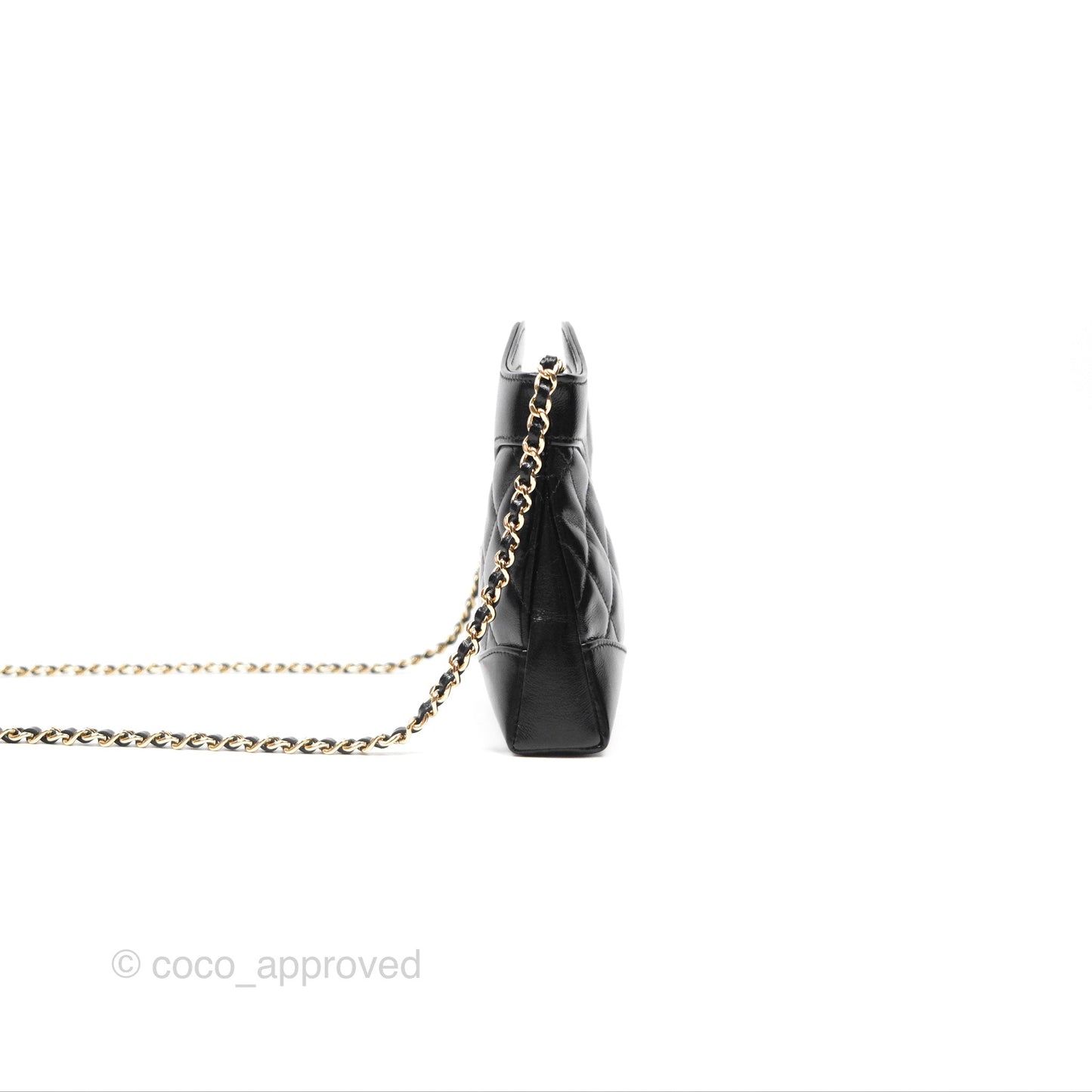 Chanel Nano 31 Black Shiny Lambskin Gold Hardware