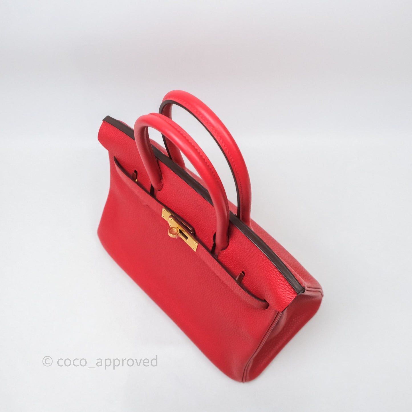 Hermes Birkin 30 Rouge Togo Gold Hardware