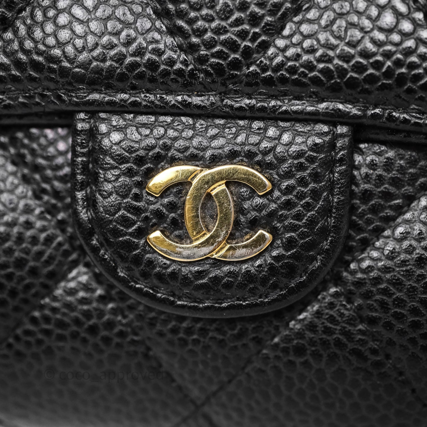 Chanel Quilted Classic Zip Long Wallet Black Caviar Gold Hardware