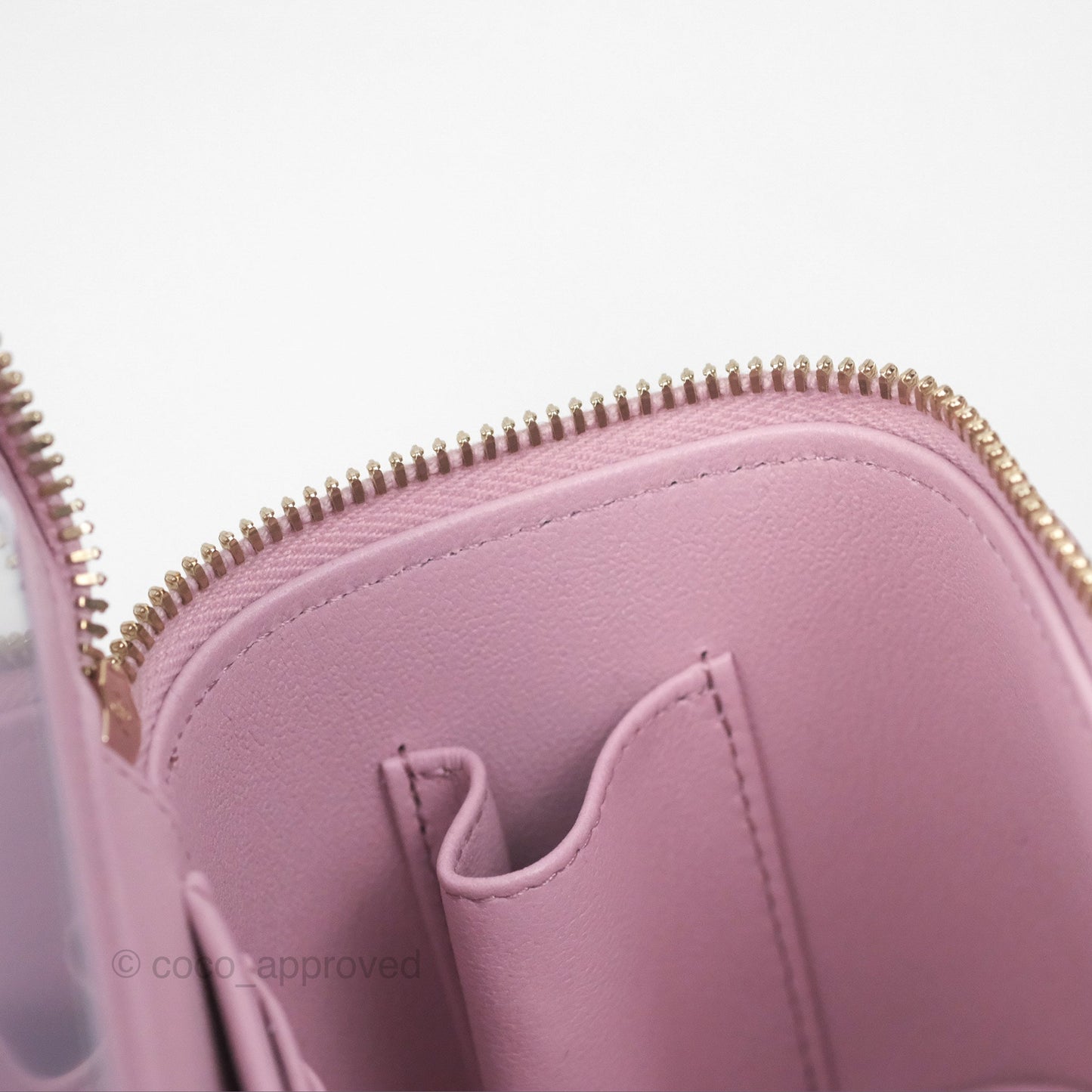 Chanel Vanity Rectangular Top Handle Lilac Pink Lambskin Gold Hardware