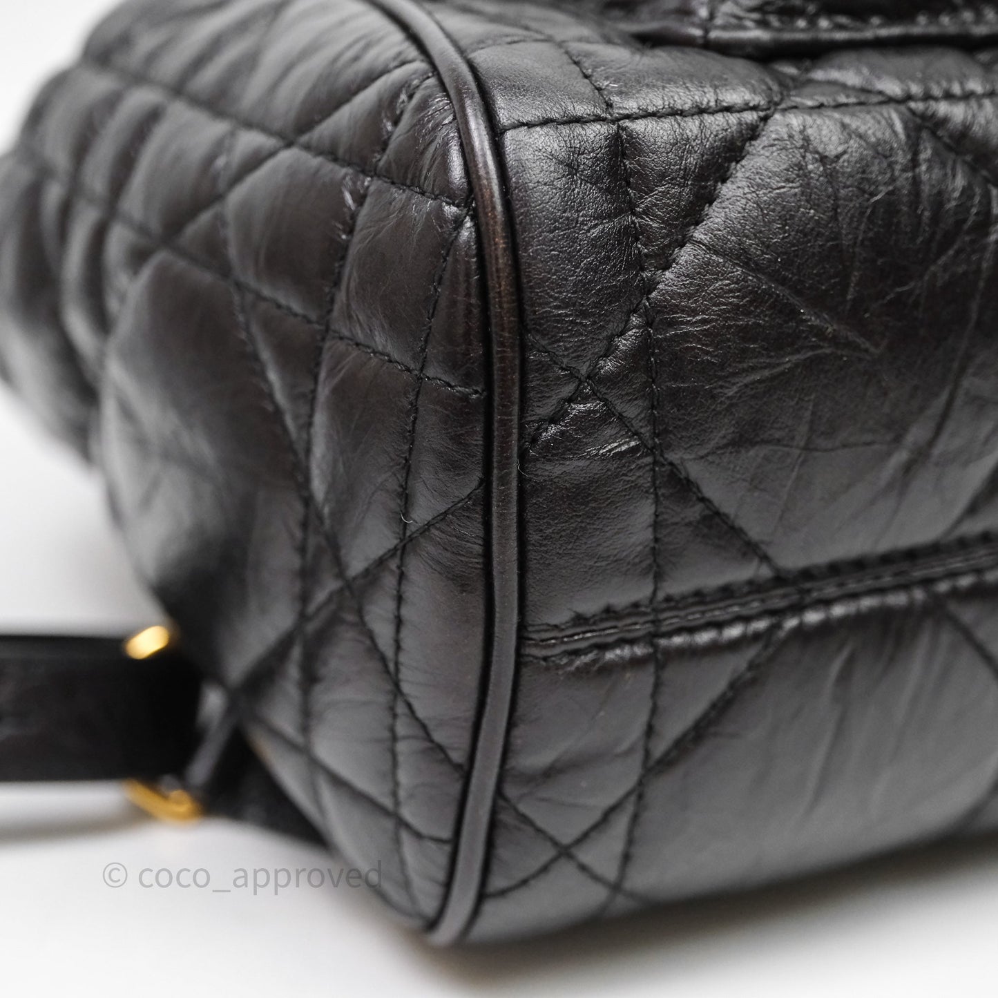 Christian Dior Medium Dior Caro Backpack Black Macrocannage Lambskin