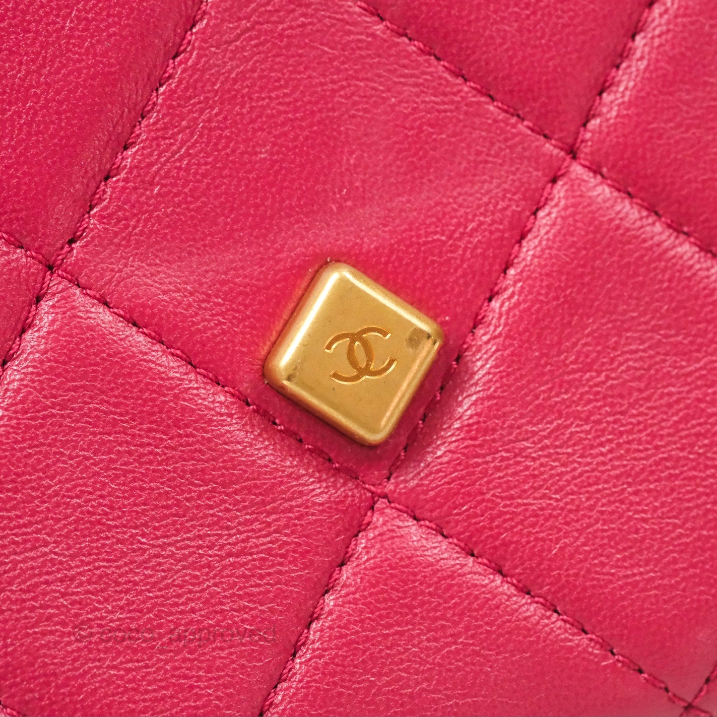 Chanel Diamond Lock CC Flap Bag Pink Lambskin Gold Hardware