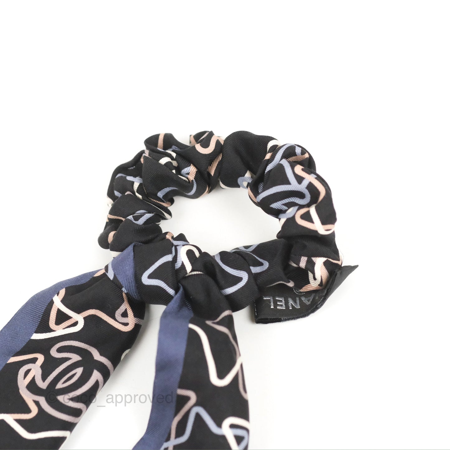 Chanel CC Star Silk Hair Accessory Black