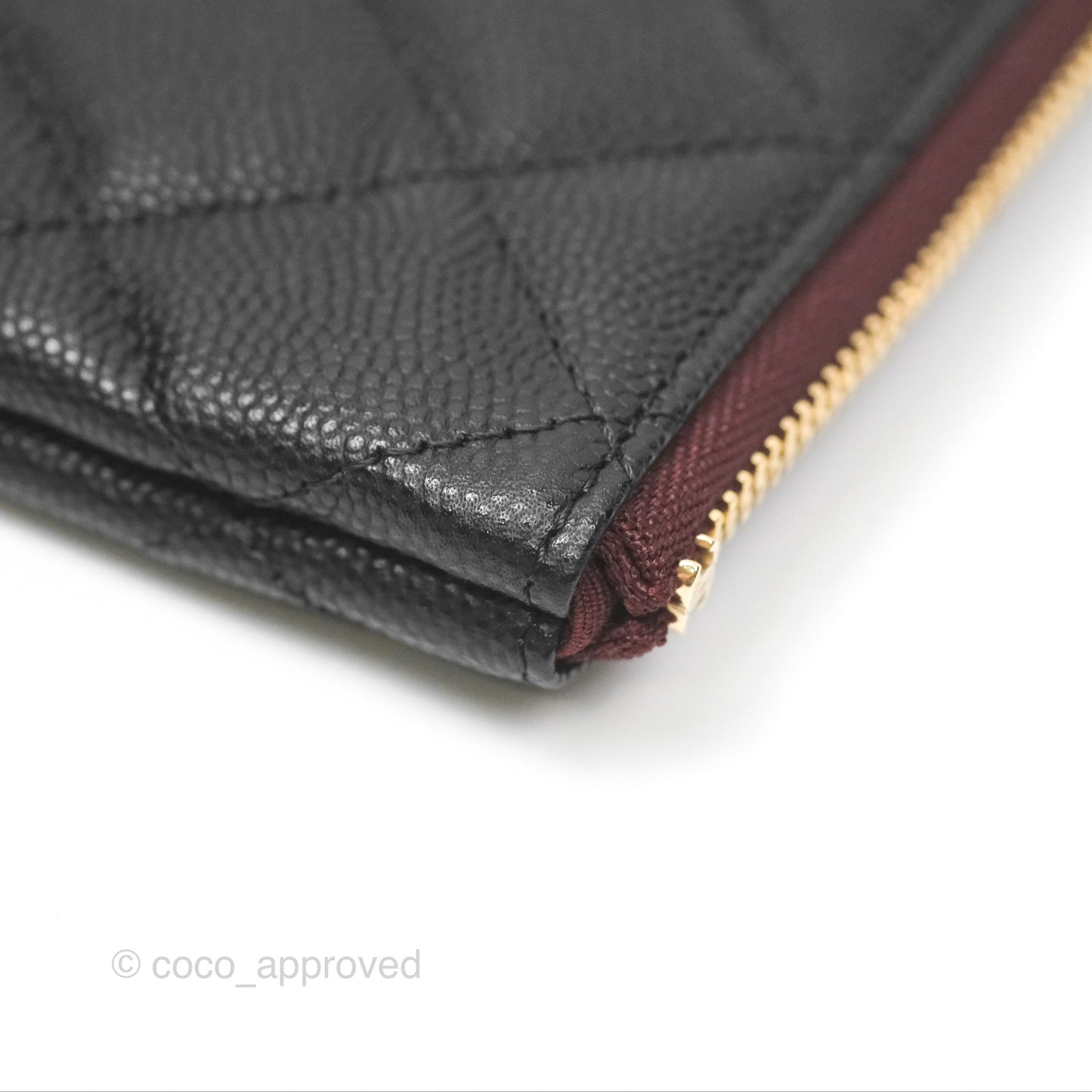 Chanel Mini O Case Quilted Black Caviar Gold Hardware