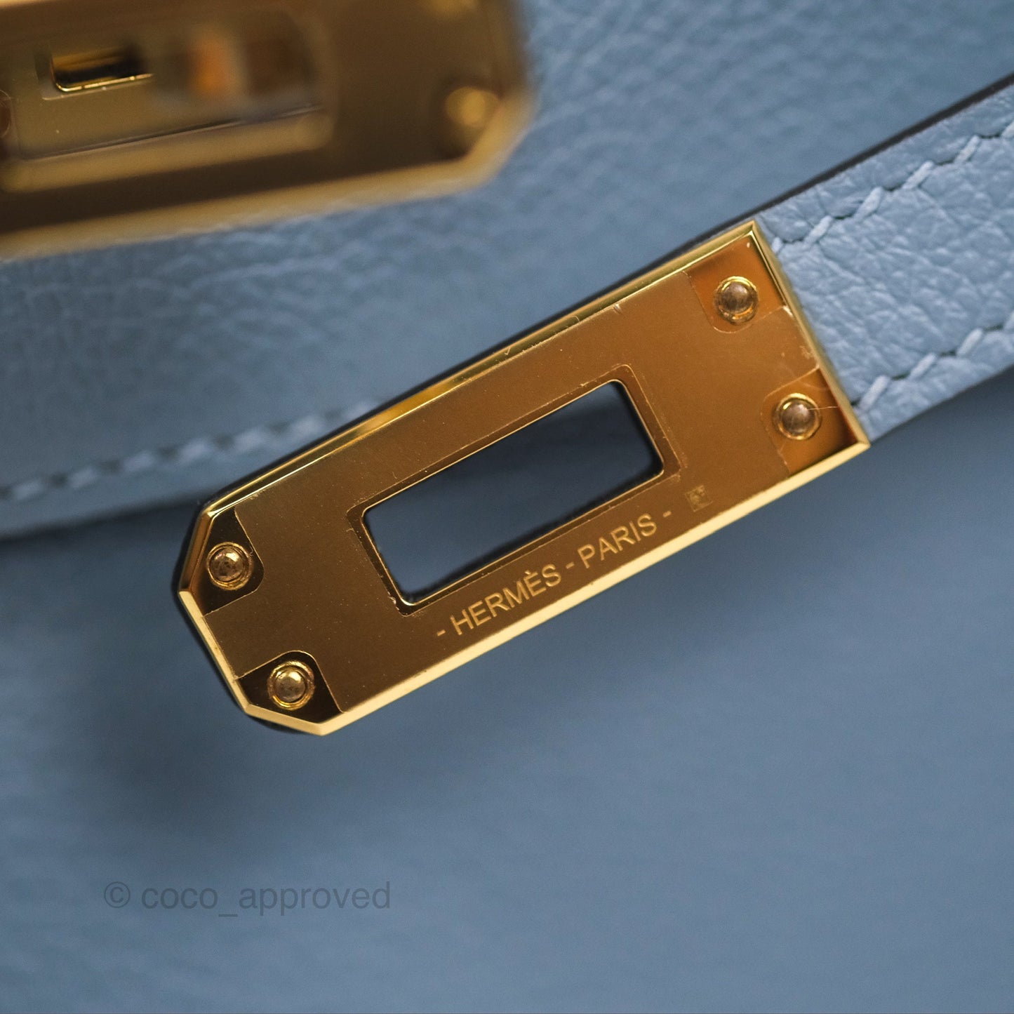 Hermès Kelly Danse II Bag Blue Lin J7 Evercolor Gold Hardware