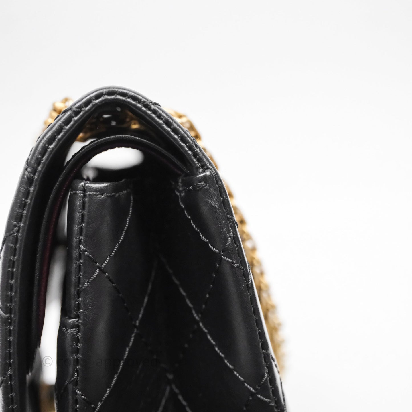 Chanel Reissue 225 Quilted Aged Calfskin Black Aged Gold Hardware