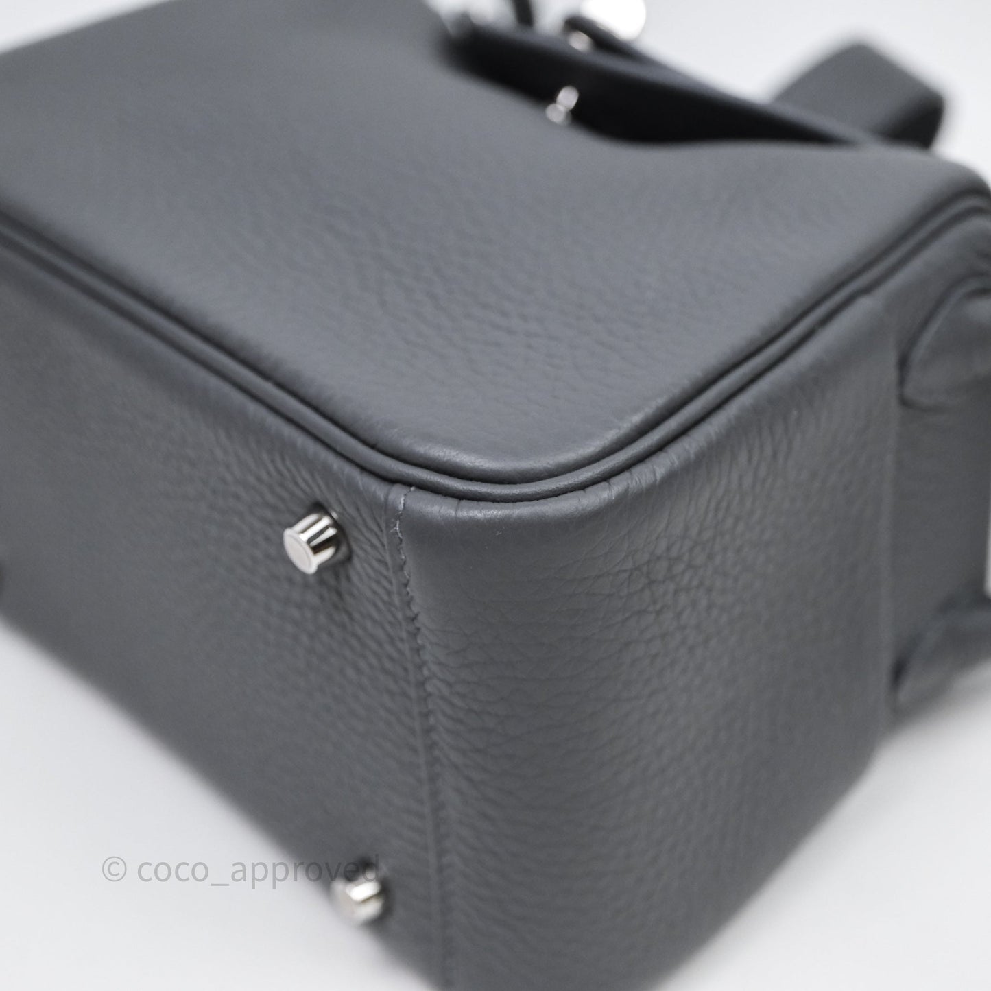Hermès Mini Lindy II 85 Ardoise Clemence Palladium Hardware