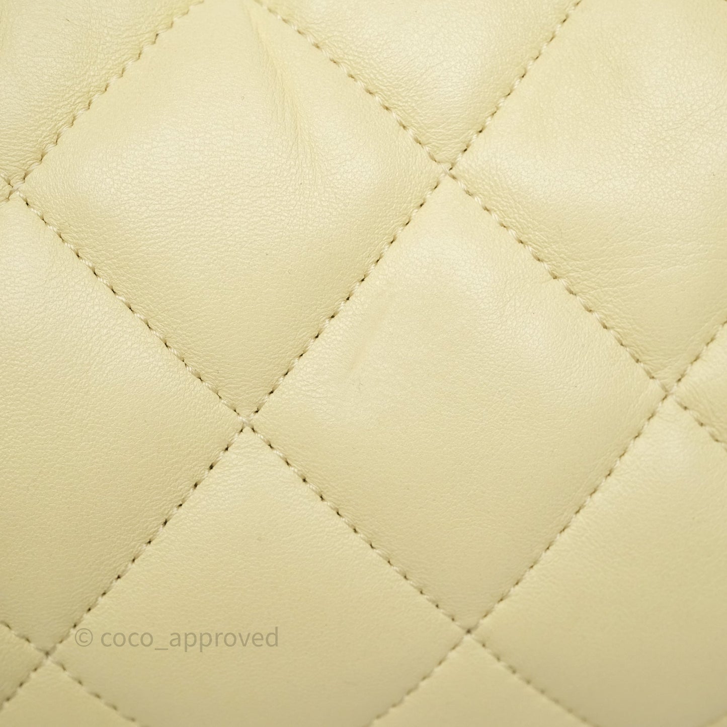 Chanel Large Hobo with Chain Light Yellow Lambskin Aged Gold Hardware 25S