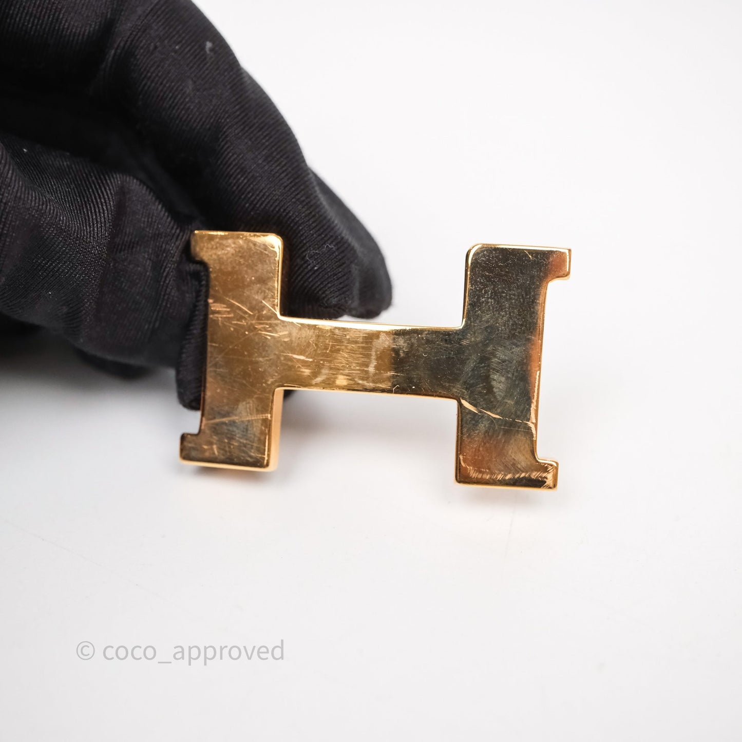 Hermès H Belt Buckle & Reversible Strap Gold/ Vert Fizz Gold Hardware