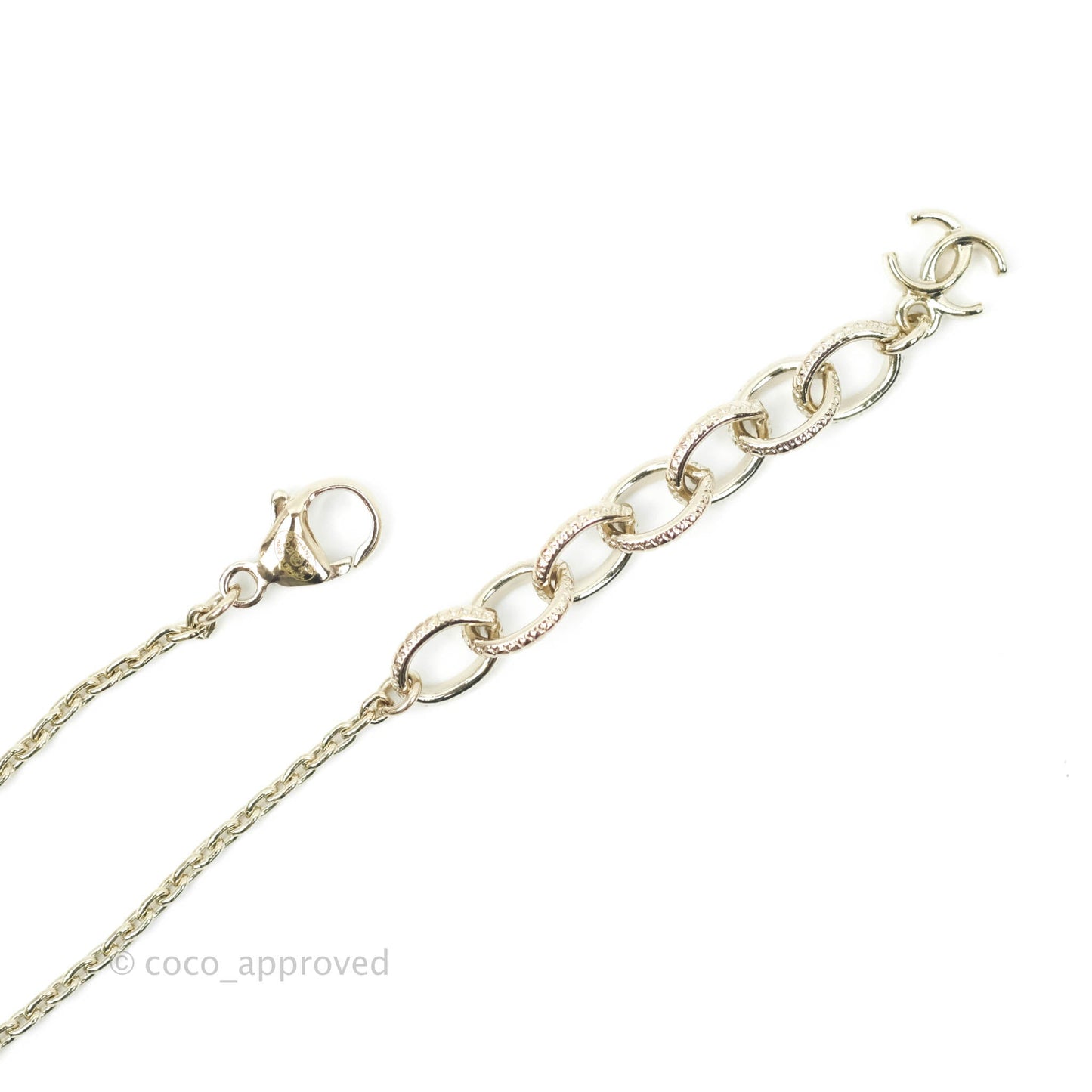Chanel CC Heart Rhinestone Necklace 21A