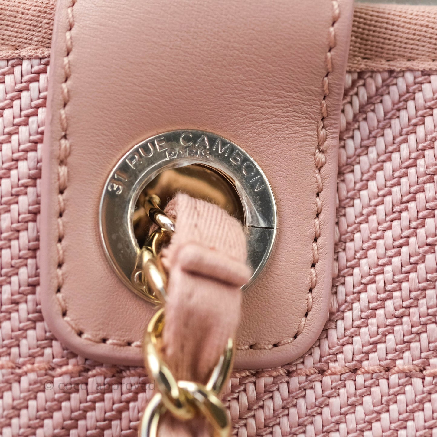 Chanel Large Deauville Pink Canvas 20A