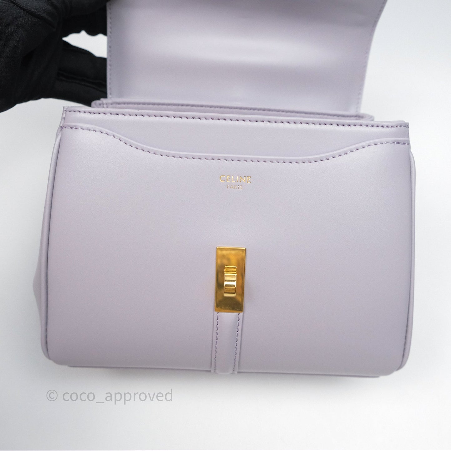Celine Mini 16 Bag in Satinated Calfskin Light Lilac