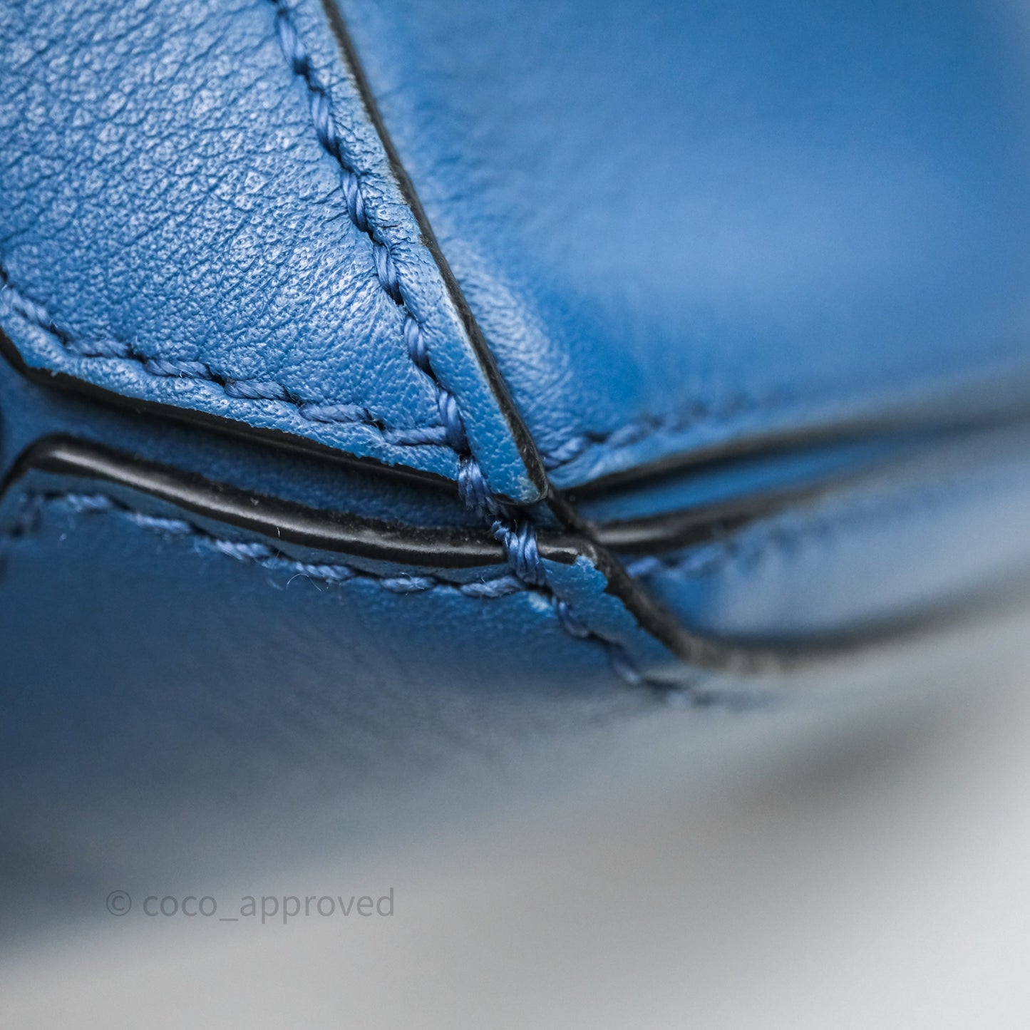 Loewe Mini Puzzle Bag Blue Calfskin