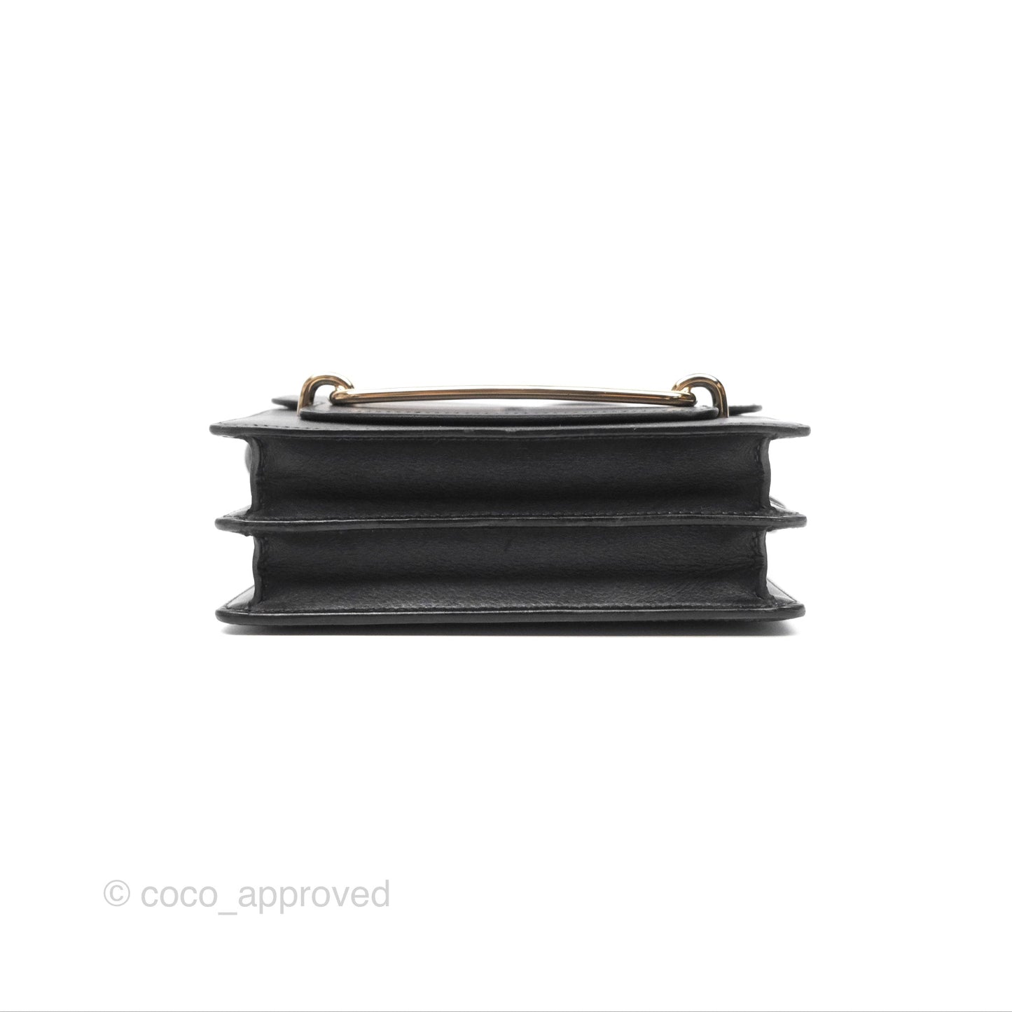 Hermès Roulis Mini 18 Black Noir 89 Veau Evergrain Permabrass Hardware