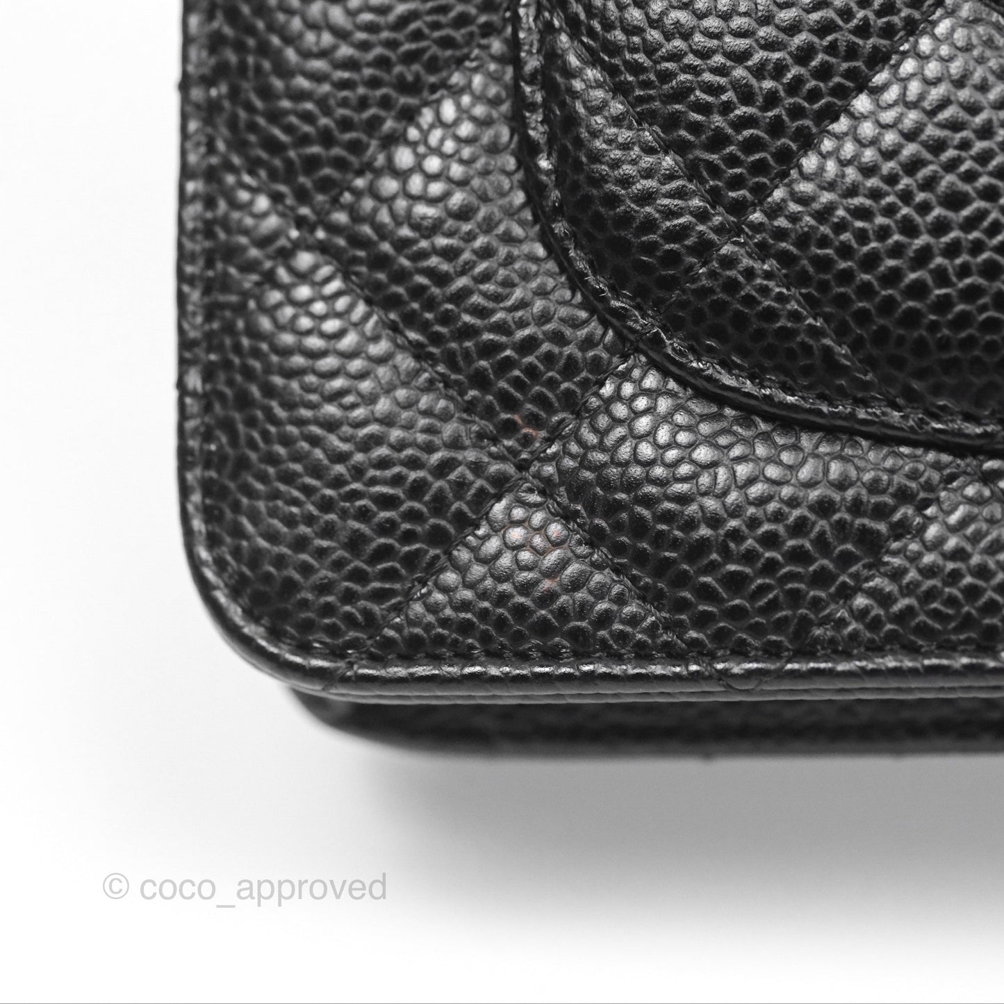 Chanel Classic Wallet On Chain WOC Quilted Black Caviar Gold Hardware
