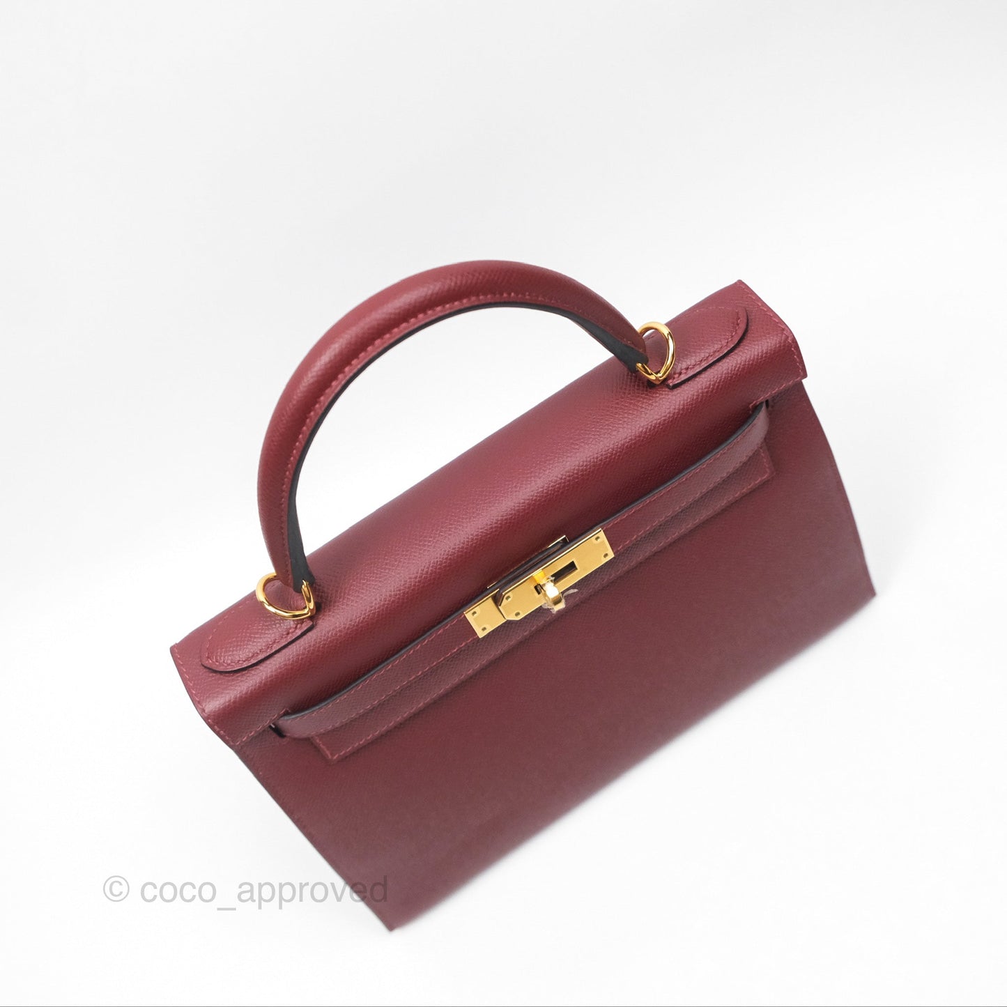 Hermès Kelly 28 Sellier Rouge Epsom Gold Hardware