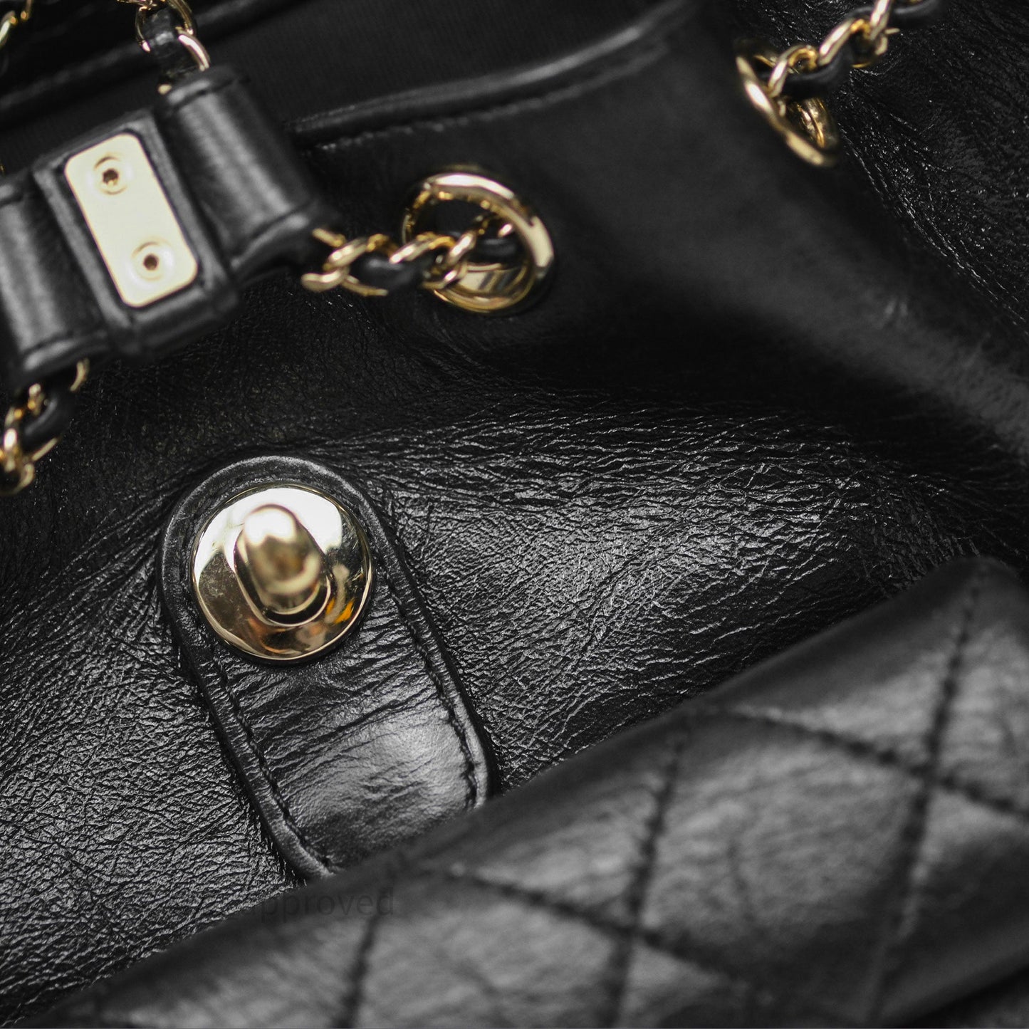 Chanel Quilted Small Duma Drawstring Backpack Black Calfskin Gold Hardware