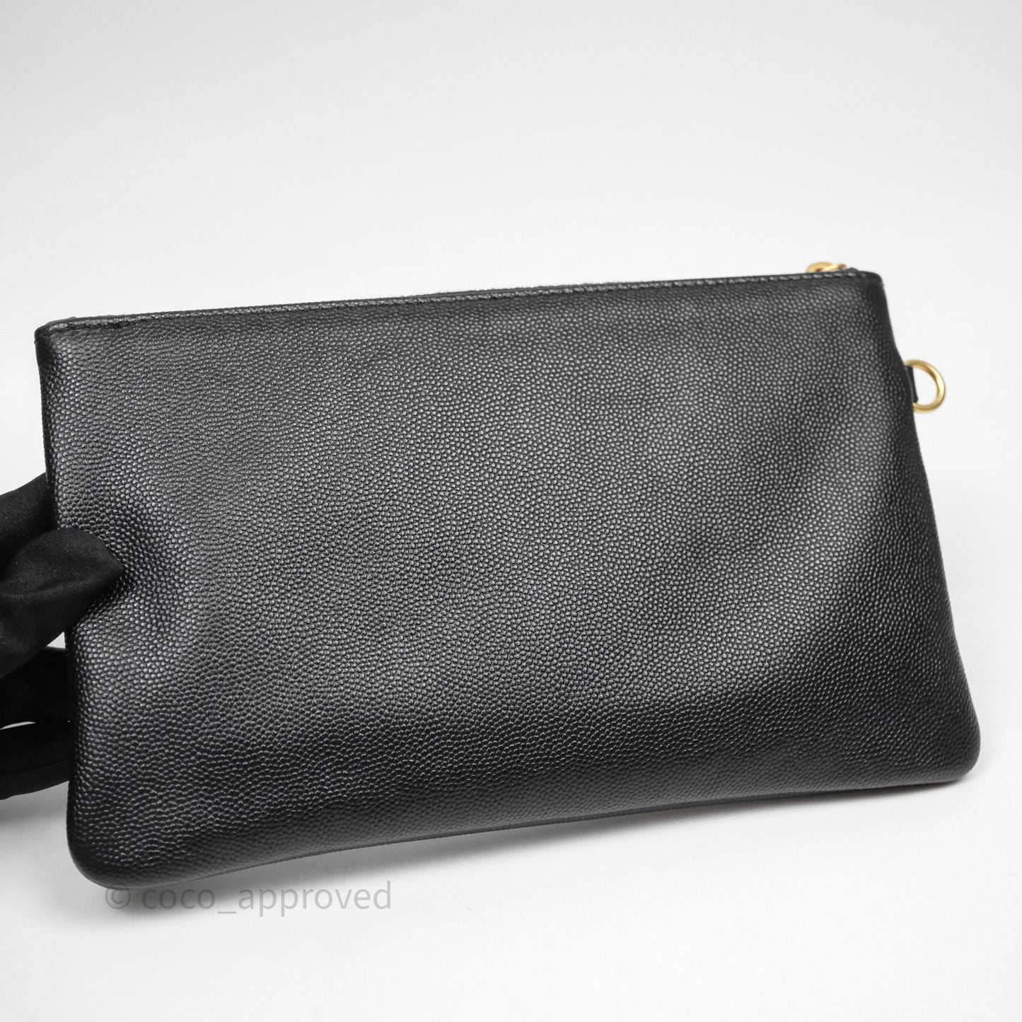 Chanel 25 Medium Black Caviar Aged Gold Hardware