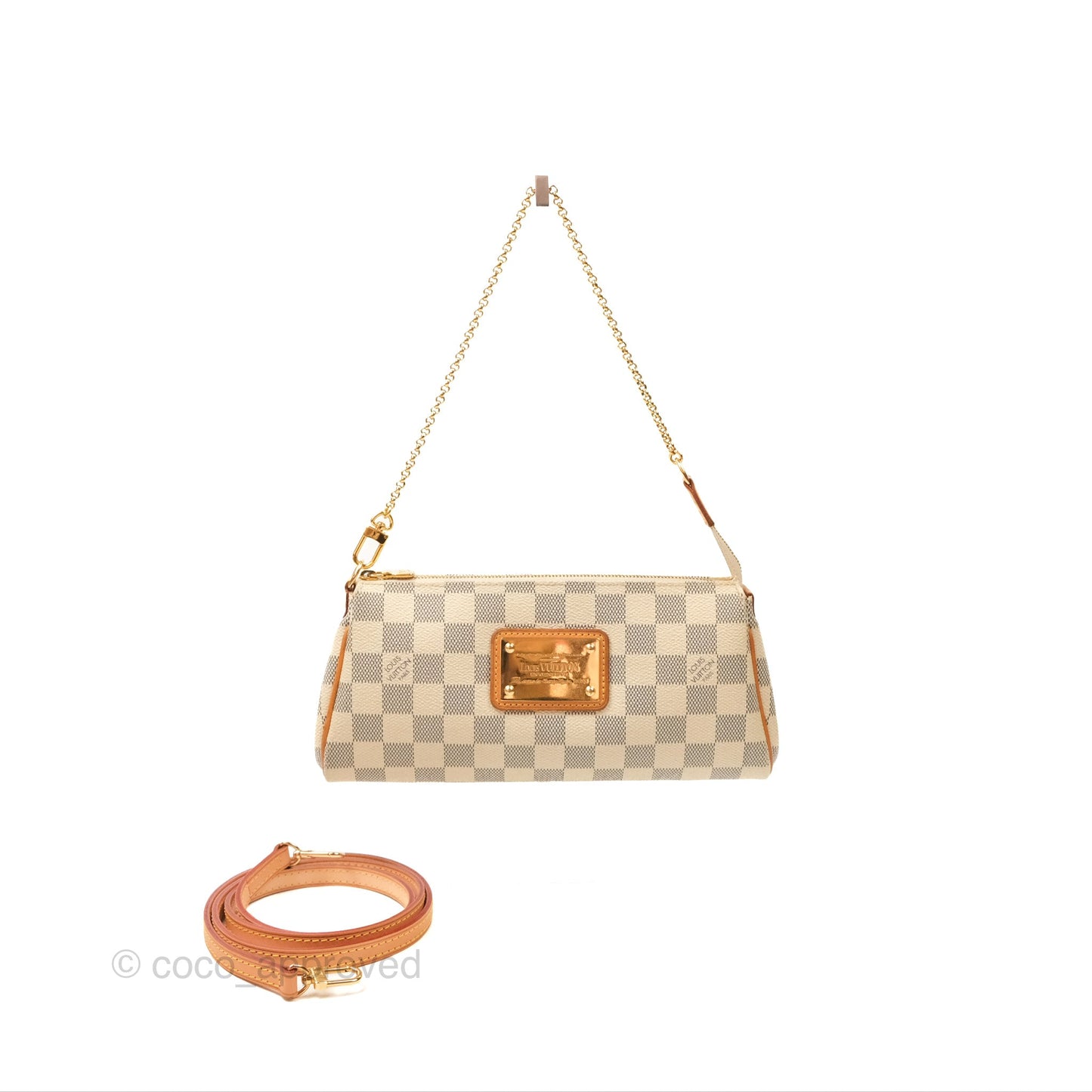 Louis Vuitton Eva Clutch With Strap Damier Azur