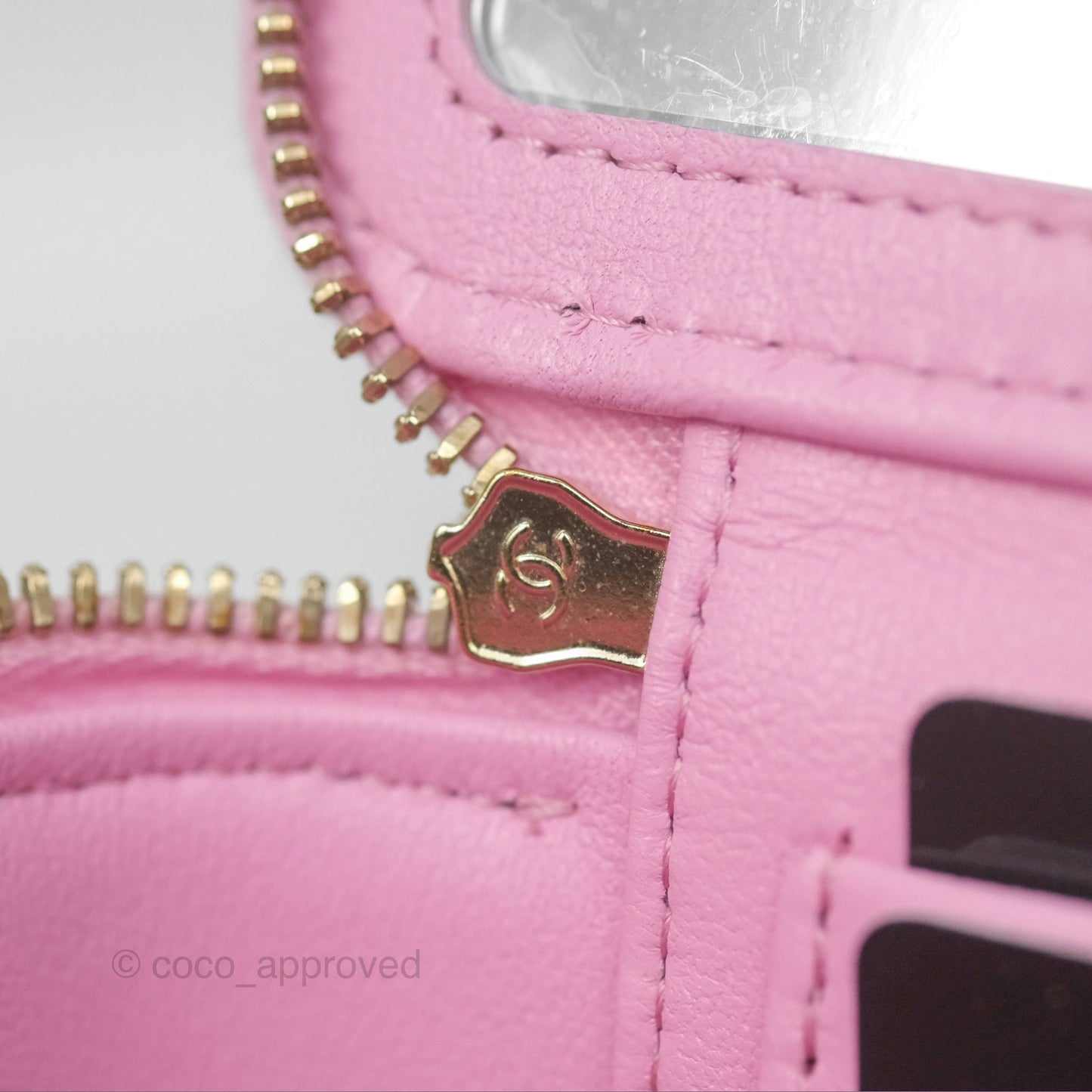 Chanel Vanity Heart Crush Adjustable Chain Pink Caviar Aged Gold Hardware
