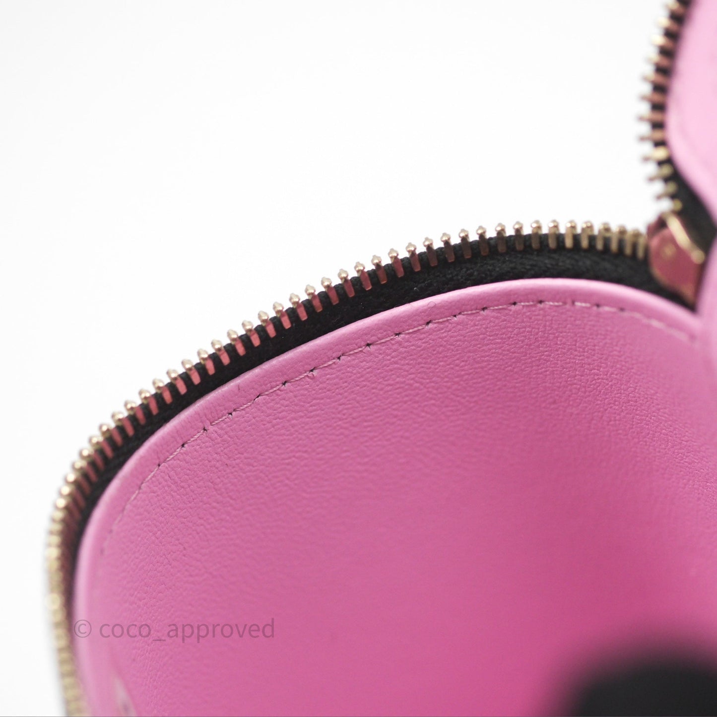 Chanel Mini Top Handle Vanity With Chain Black/ Pink Lambskin Gold Hardware