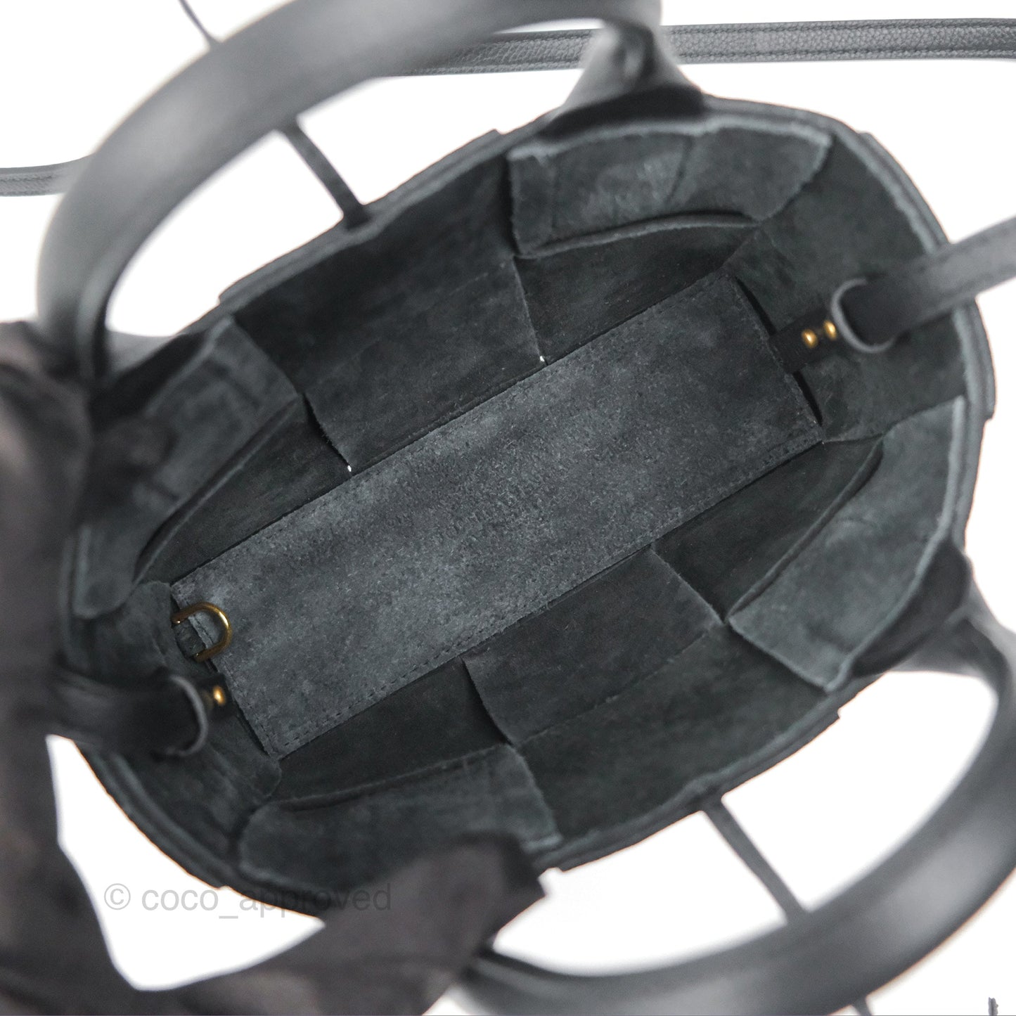 Bottega Veneta Candy Arco Tote Bag Intrecciato Textured-leather Black
