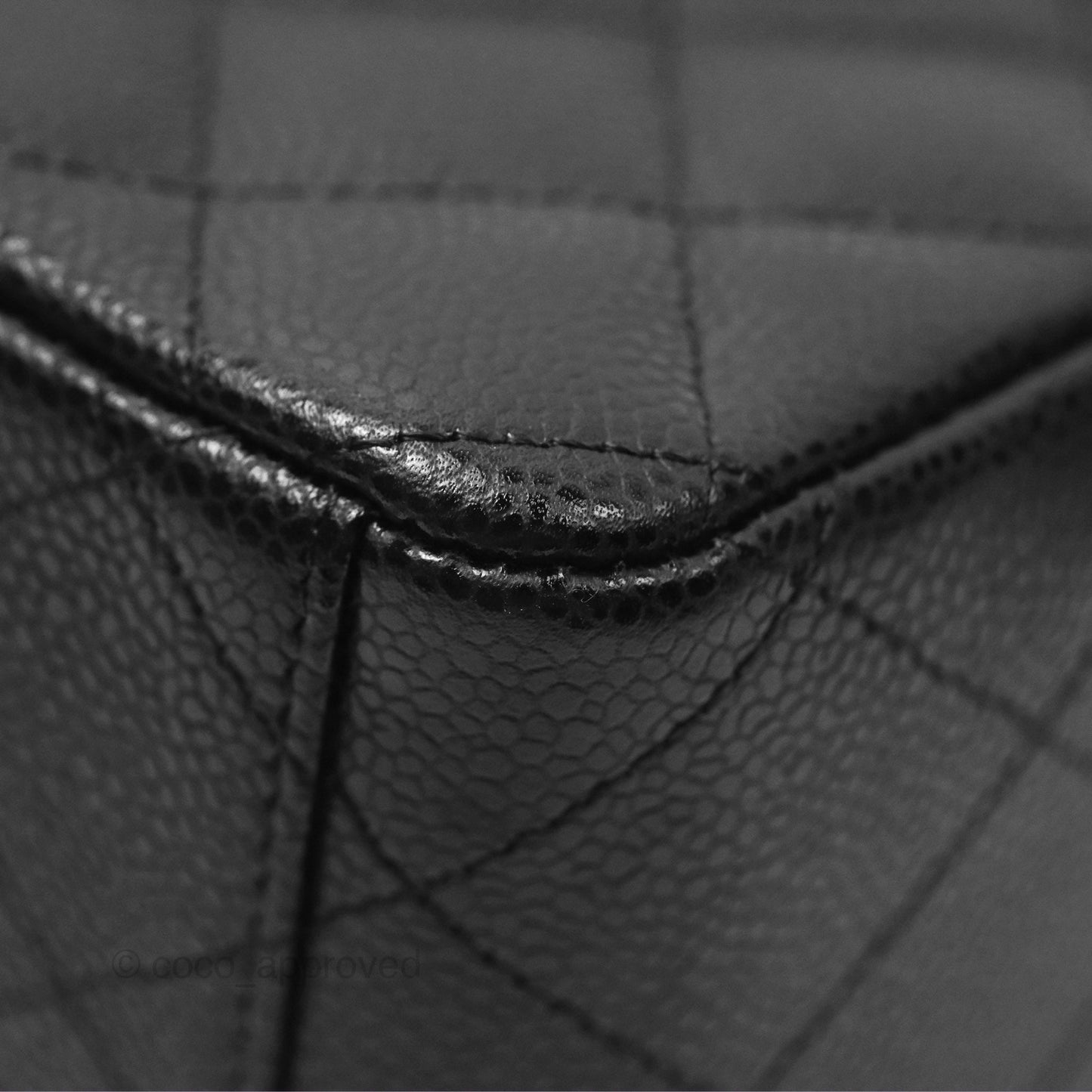 Chanel Quilted Maxi Double Flap Black Caviar Silver Hardware