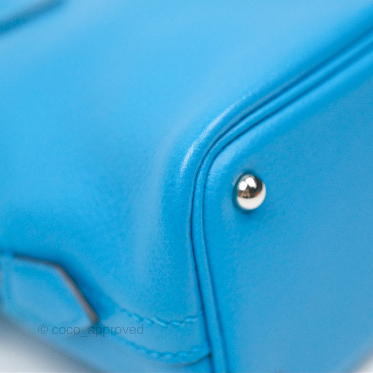 Hermès Bolide Mini 1923 Bleu Frida Evercolor Palladium Hardware