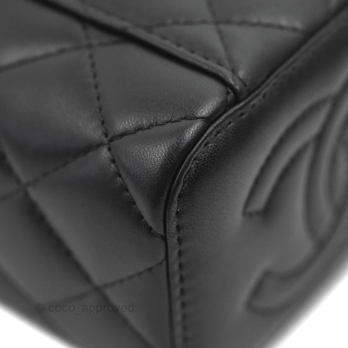 Chanel Mini Ball Crush Vanity With Chain Black Lambskin Gold Hardware