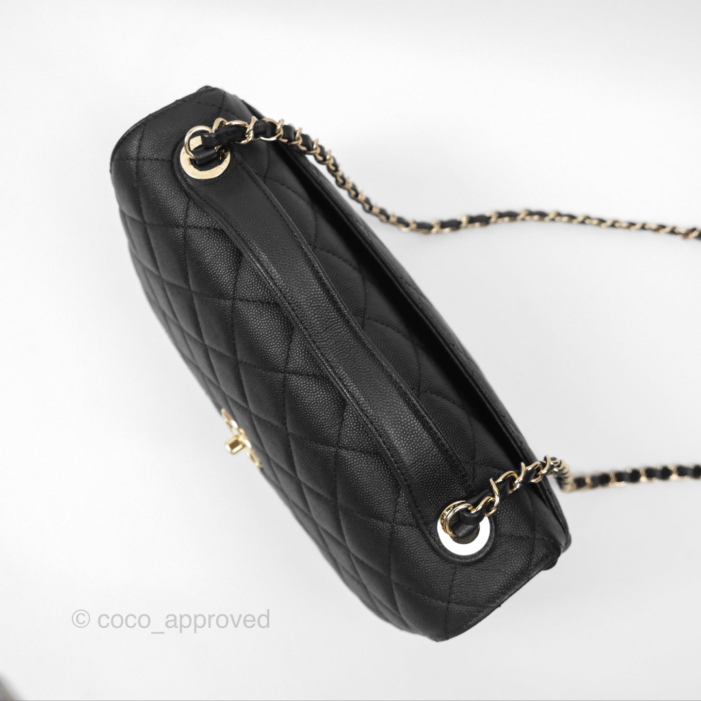 Chanel Quilted Large Business Affinity Flap Black Caviar Gold Hardware