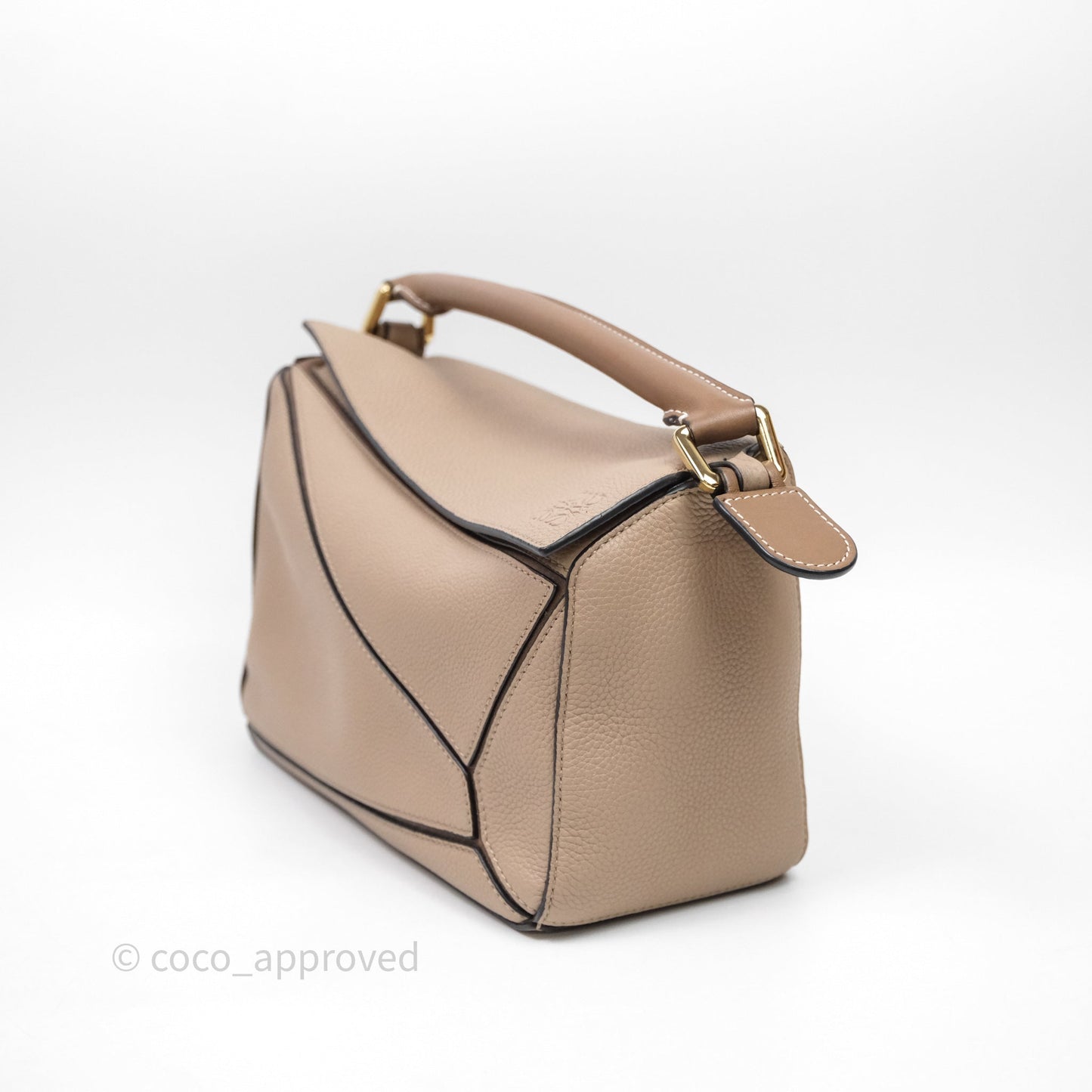Loewe Small Puzzle Bag Sand Mink Grained Calfskin