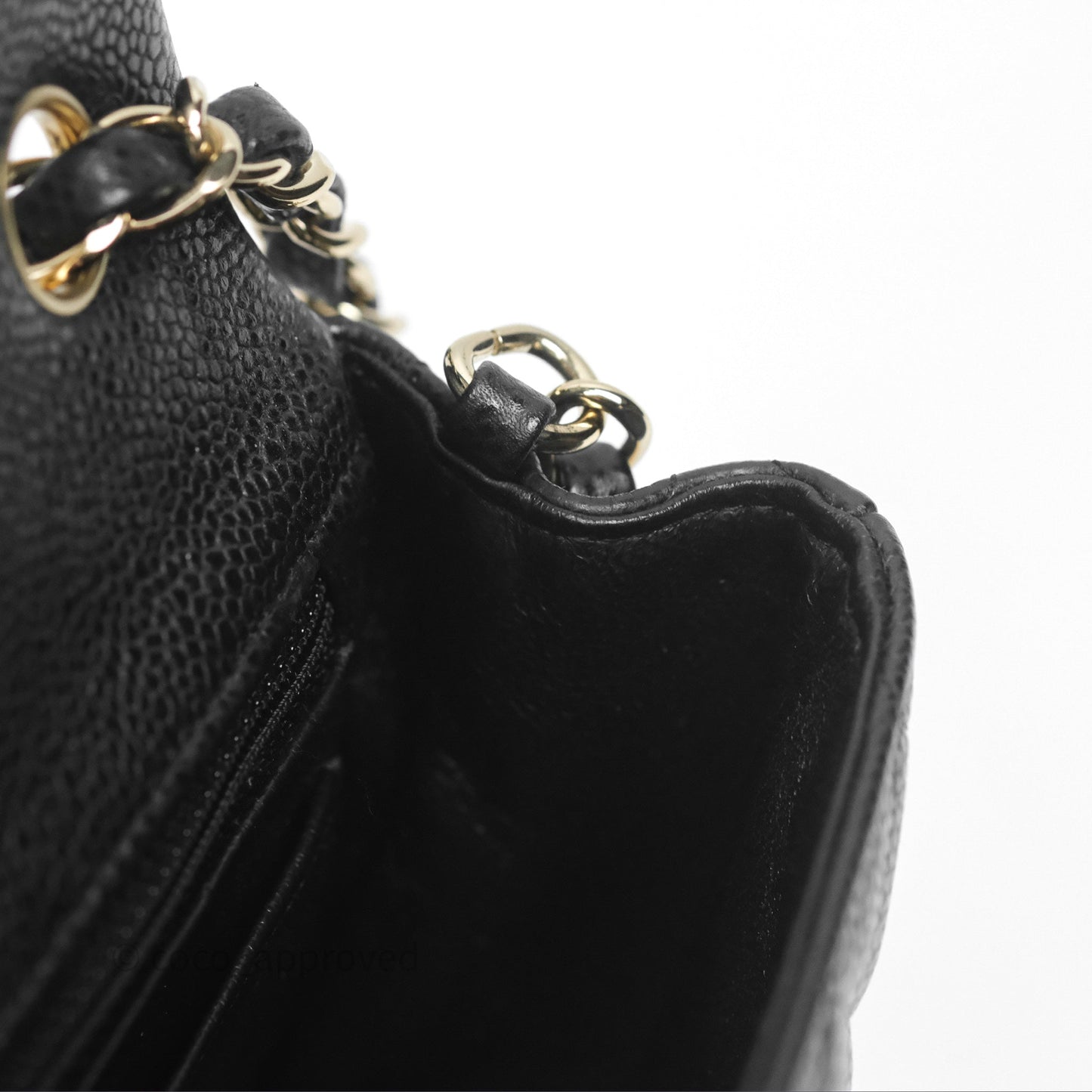 Chanel Quilted Mini Rectangular Black Caviar Gold Hardware