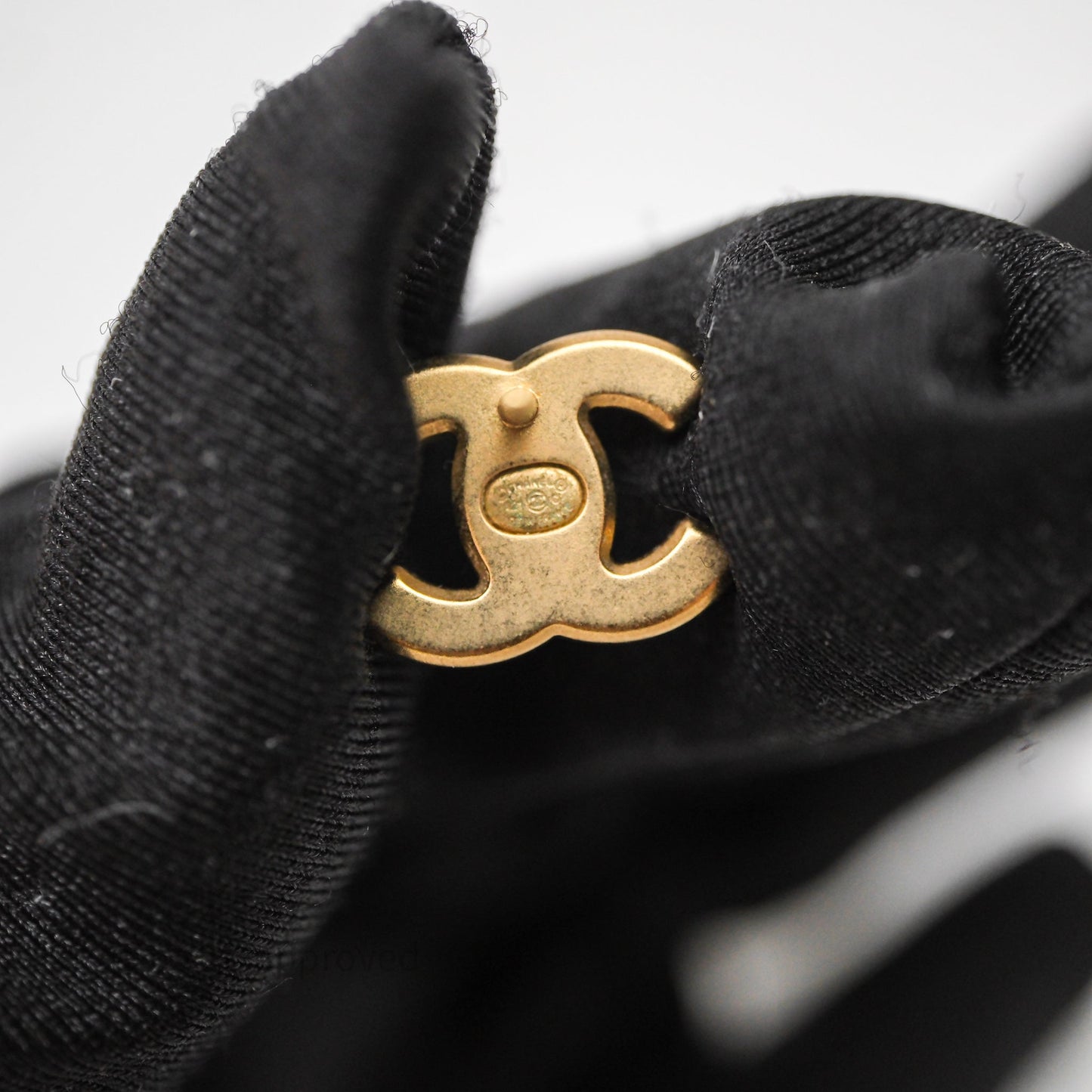 Chanel Crystal CC Earrings Gold Tone 21C