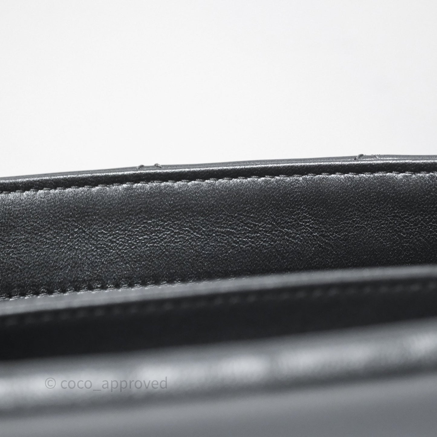 Chanel Clutch with Chain Metallic Dark Grey Silver Hardware