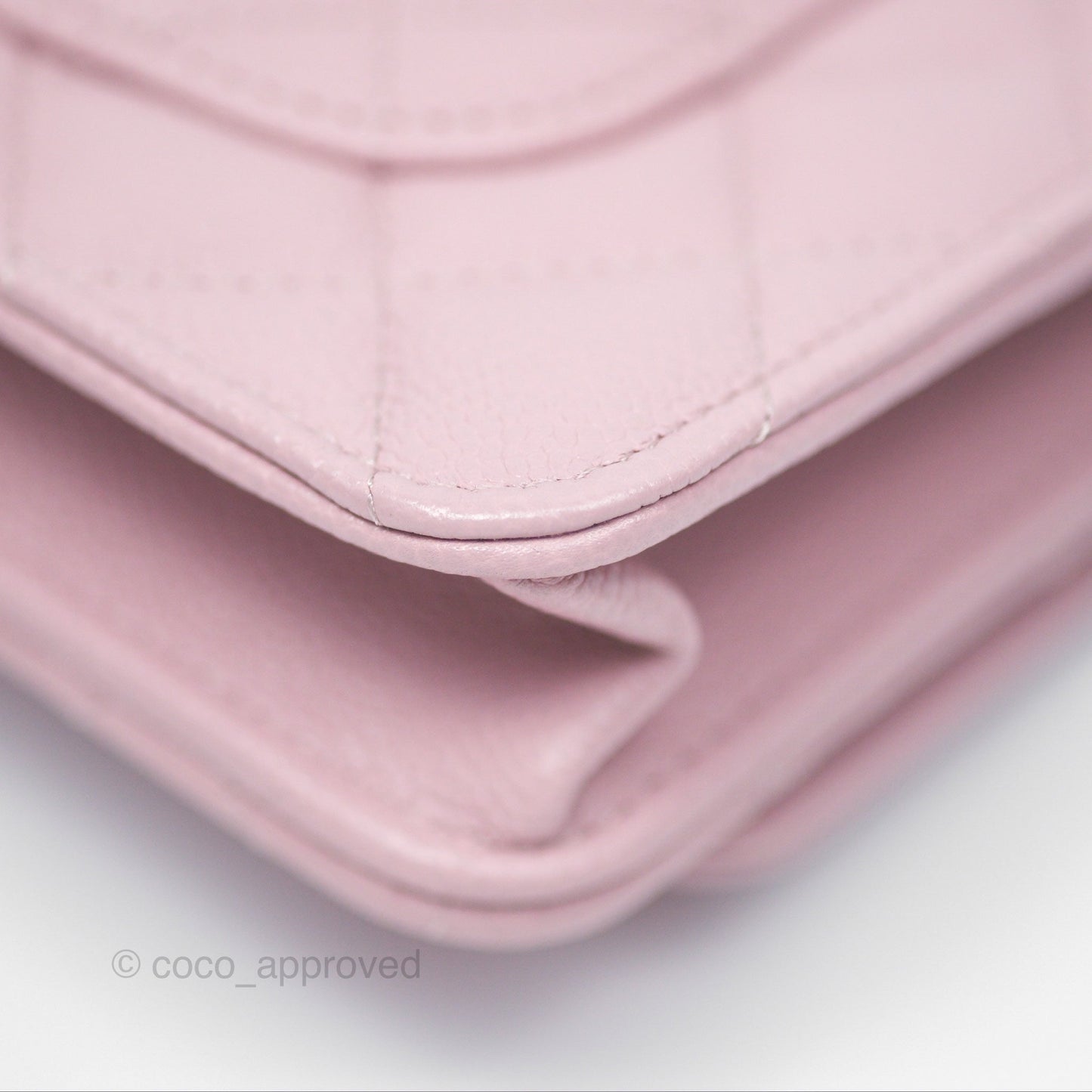 Chanel Heart Adjustable Chain WOC Dusty Pink Caviar Aged Gold Hardware