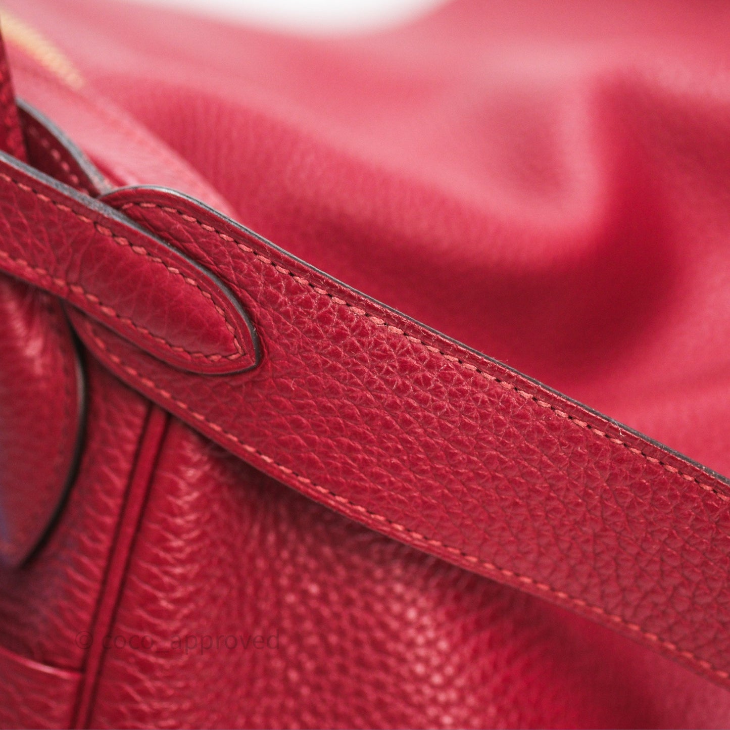 Hermès Lindy 30 Rouge Grenat K1 Clemence Gold Hardware
