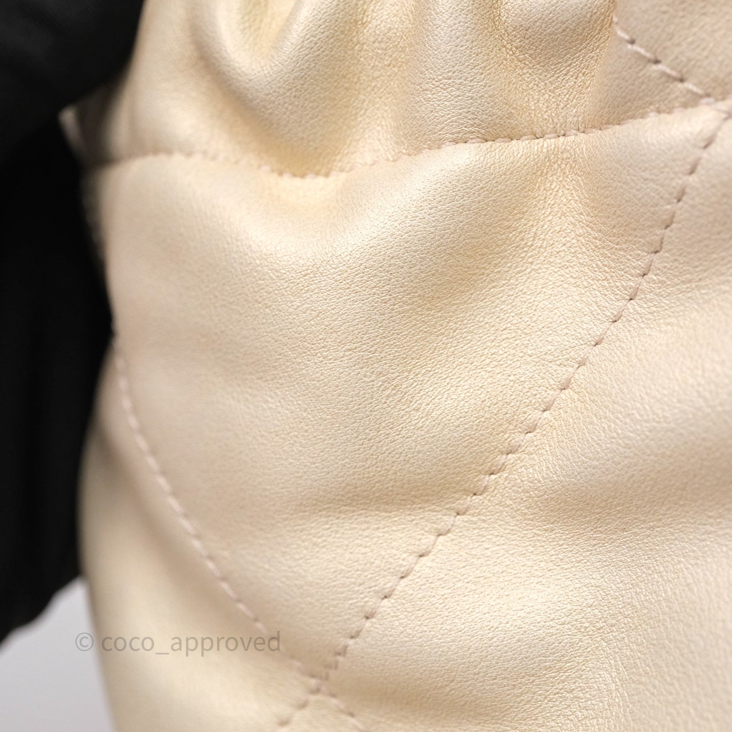 Chanel 22 Mini Bag Iridescent Light Pearly Calfskin Aged Gold Hardware