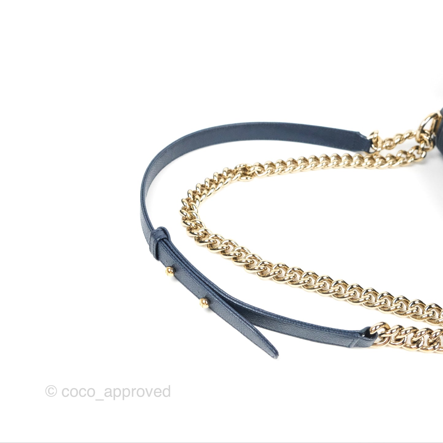 Chanel Quilted Medium Boy Navy Caviar Gold Hardware